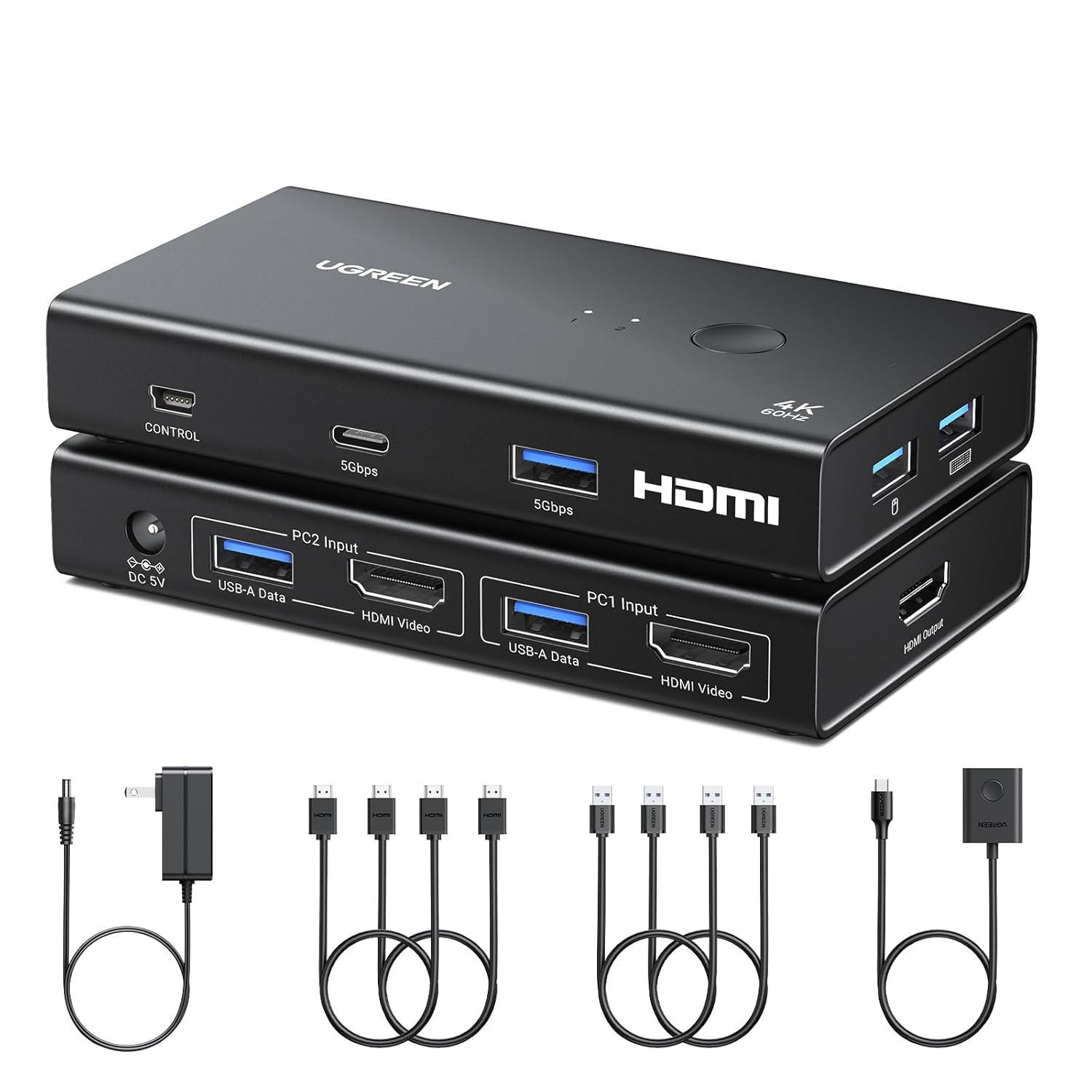 UGREEN HDMI 2.0 KVM Switch 2 In 1 Out