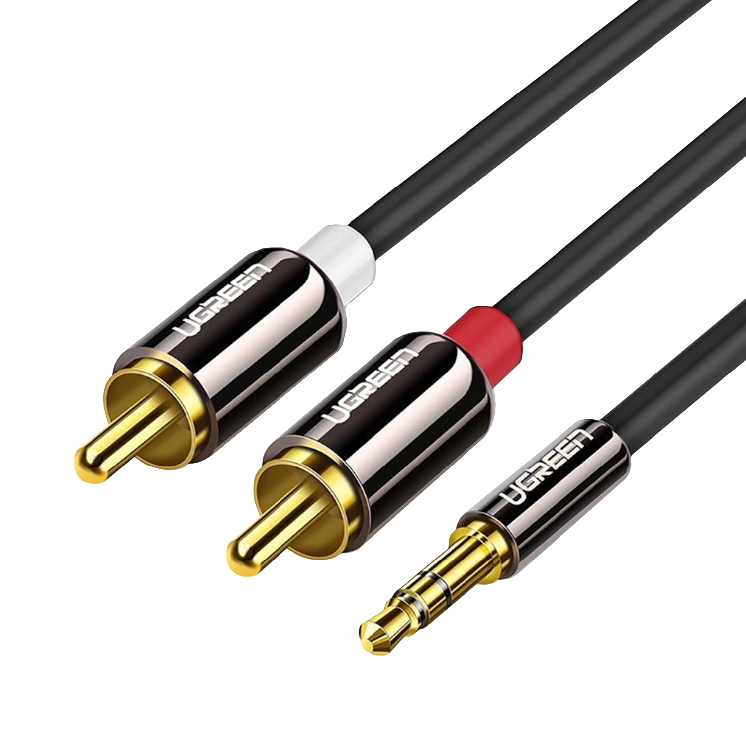 UGREEN 3.5mm Male to 2RCA Male Cable 1m (Black)