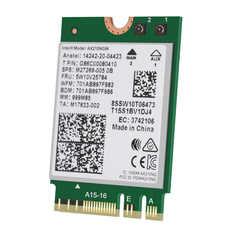 Intel AX210 M.2 Wifi Card Module (VM23/ VM27/ DK310/ F106D/ F108D/ DM6/ D612/ DF612/ D613/ DF613)