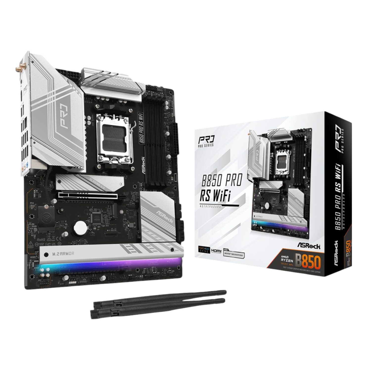 ASRock B850 PRO RS WiFi AMD AM5 ATX Gaming Motherboard