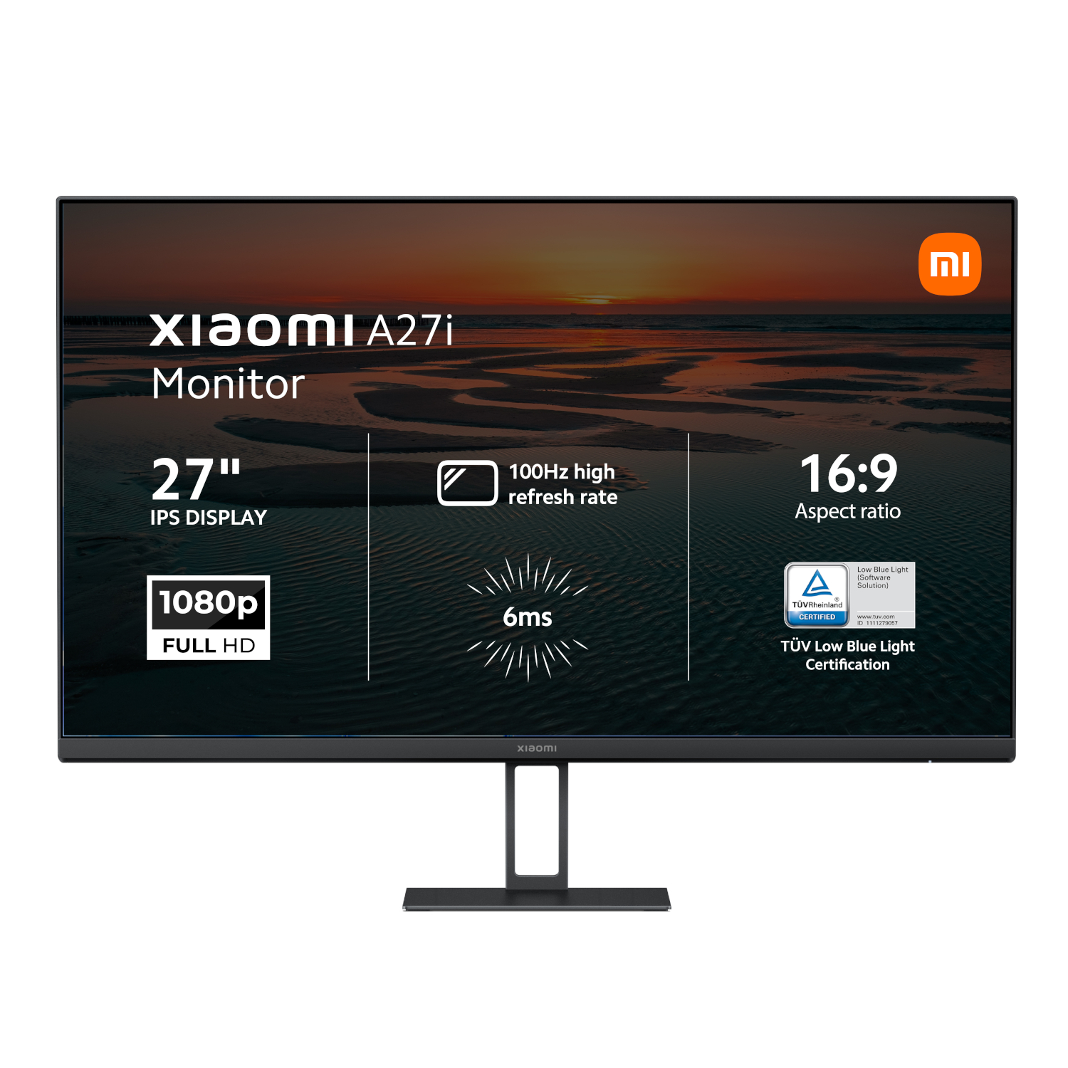 Xiaomi A27i 27" Full HD 1080p IPS Monitor (100Hz, 6ms, 16:9, HDMI/DP, Flicker-Free, & VESA Mount)