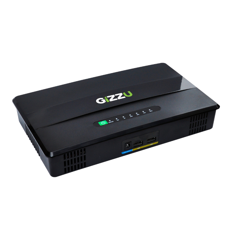 Gizzu 60W 65Wh 17600mAh Mini POE DC UPS Lithium - Black