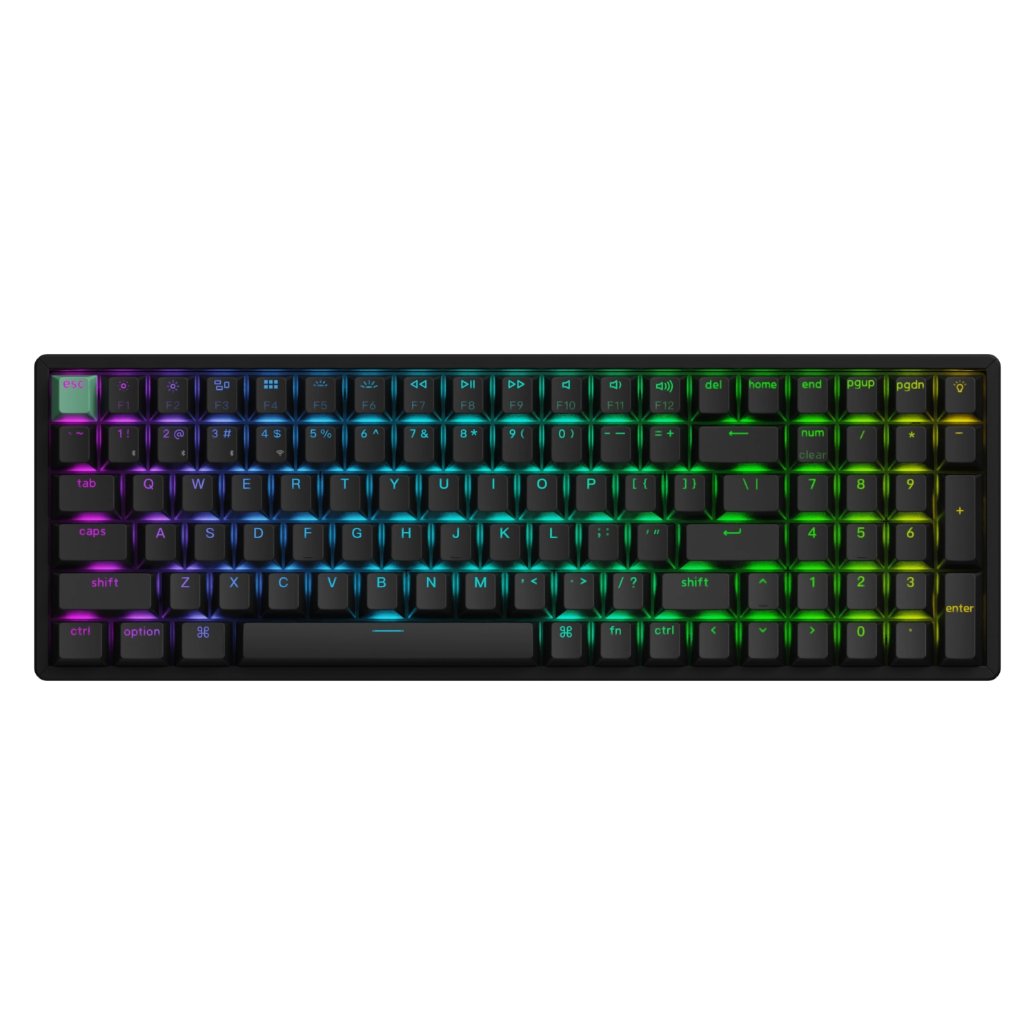Keychron K4 HE 96% Magnetic Switch Hot-Swap Gateron Dbl-Rail Nebula Switch RGB Wireless Keyboard - Black (Al)