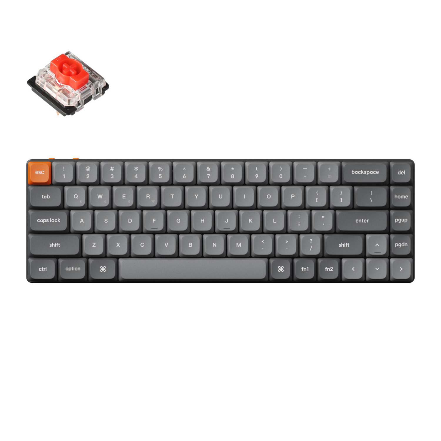 Keychron K7 MAX 65% Red Switch Hot-Swap Low Profile Gateron RGB Wireless Keyboard