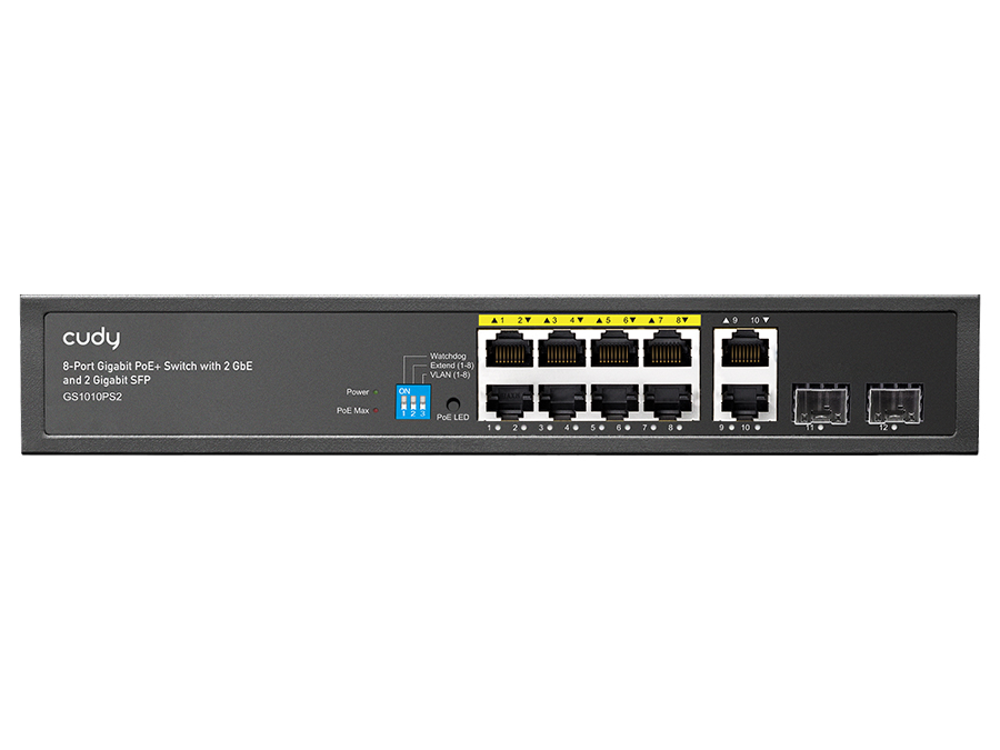 Cudy 8 Port Gigabit PoE 110W 2SFP 2 Gigabit Ethernet Switch | GS1010PS2