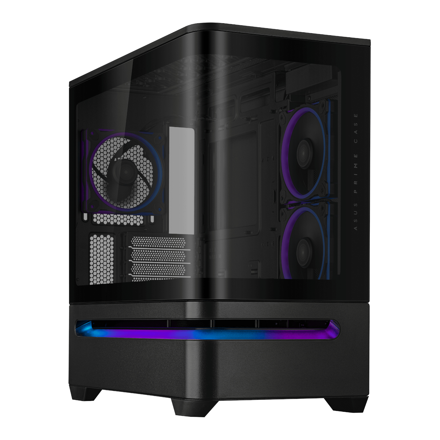 Asus Prime AP202 Curved Tempered Glass Micro-ATX Chassis – Black