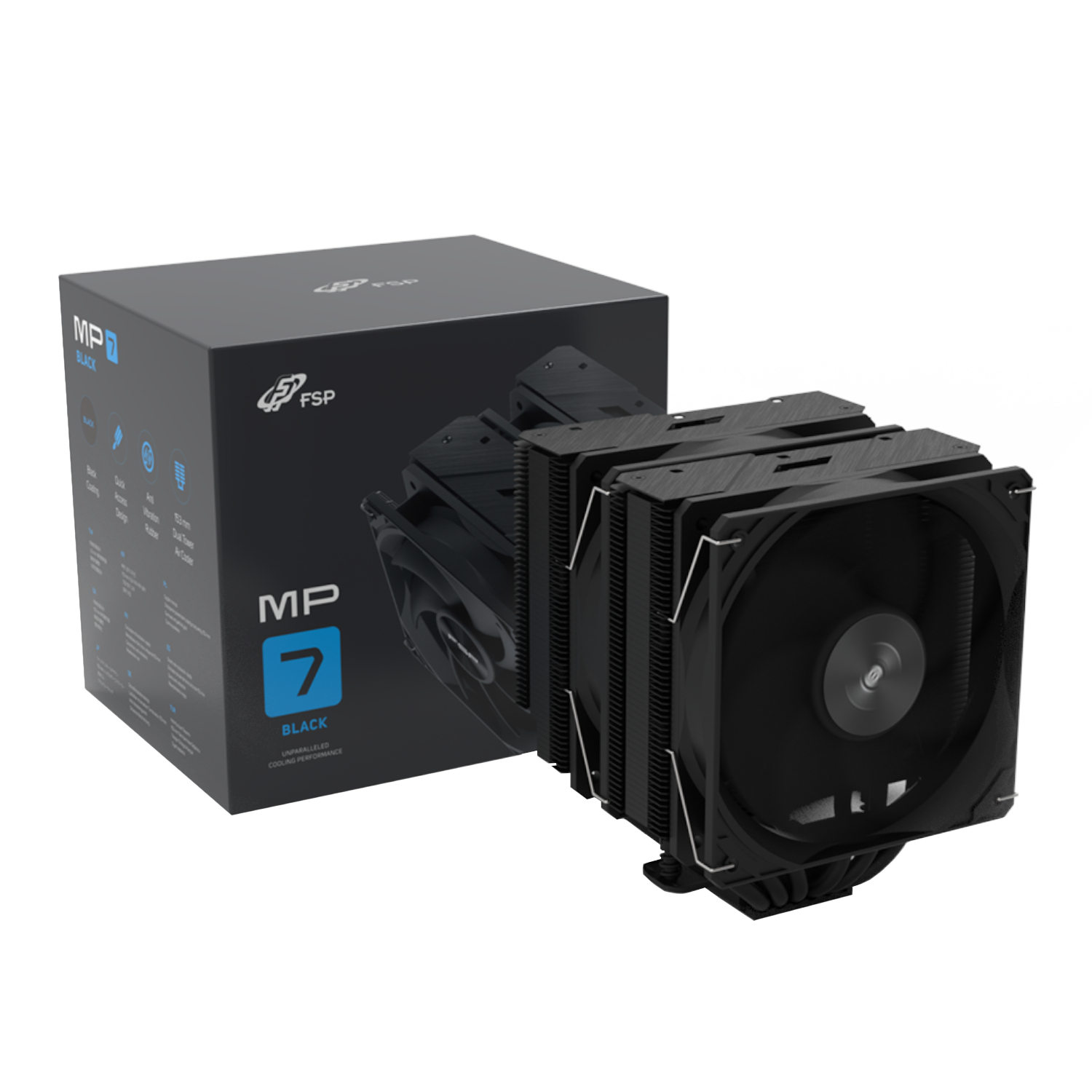 FSP MP7-B 120mm PWM CPU Air Cooler - Black