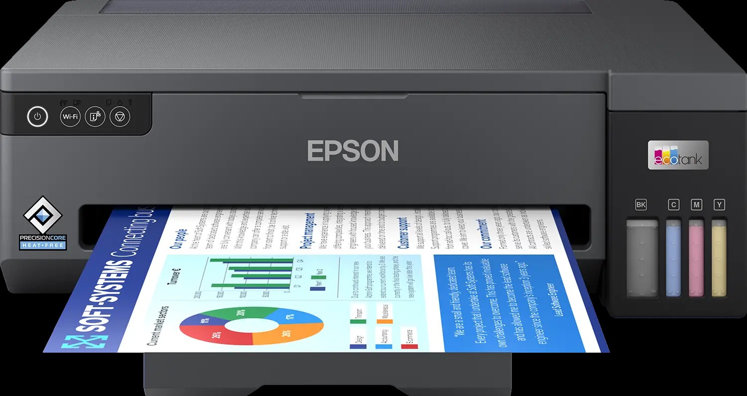 Epson 30ppm Mono 20ppm Colour A3 Single Function USB Wi-Fi/Wi-FiDirect w/Rear Paper Feeder incl set of ink (2 x Black)