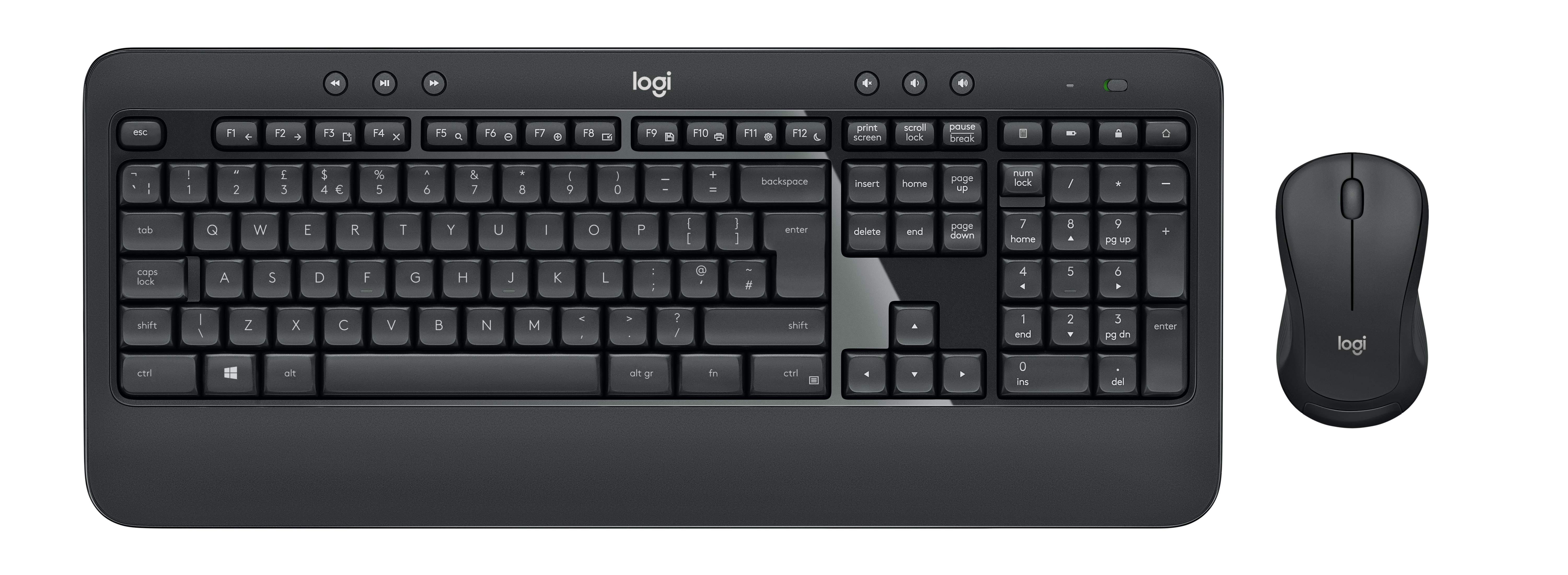 Logitech MK540 - Wireless Keyboard and Mouse Combo - Black - USB