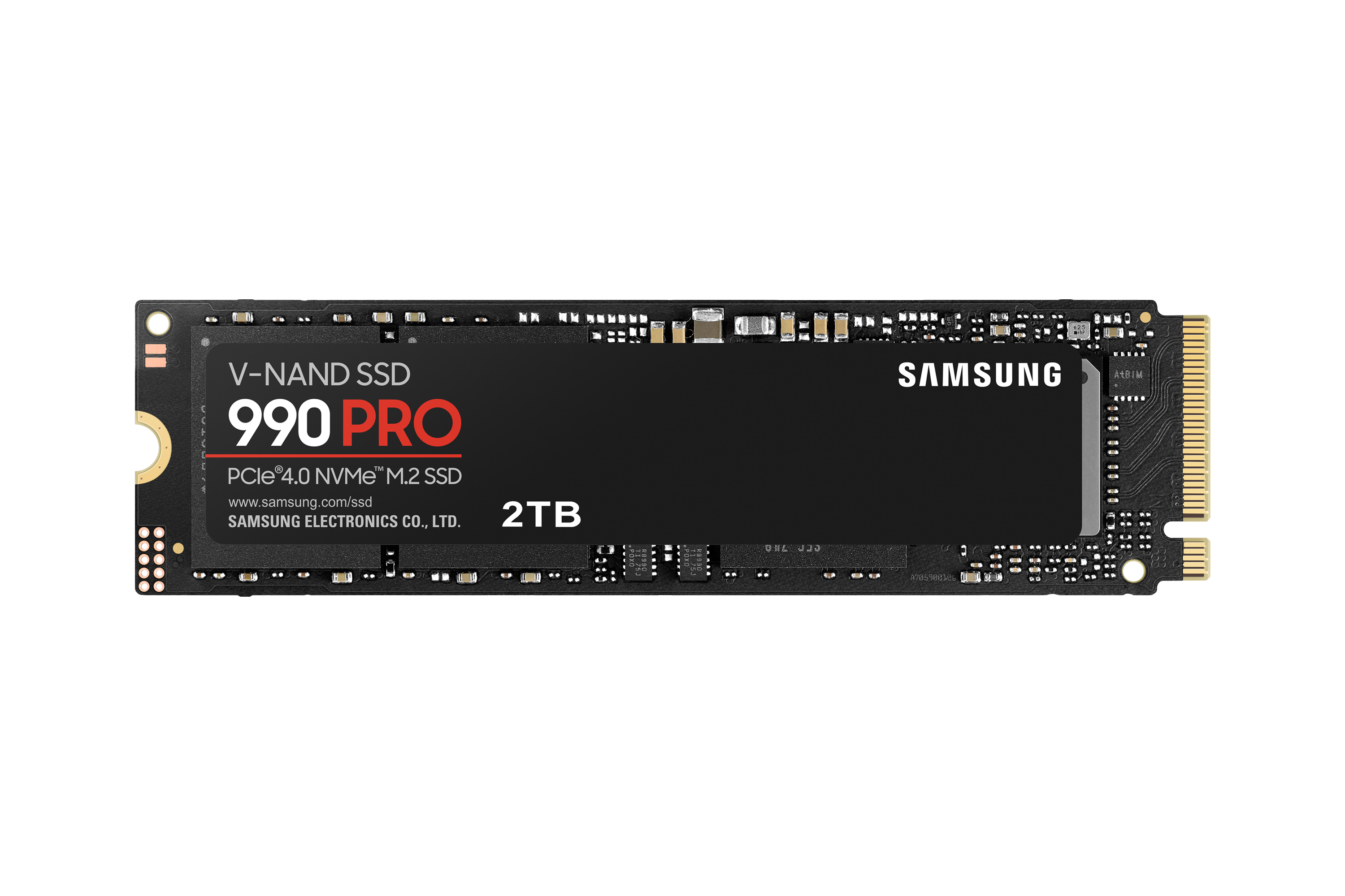 SAMSUNG 990 PRO 2 TB NVME SSD - READ SPEED UP TO 7450 MB/S  WRITE SPEED TO UP 6900 MB/S  RANDOM READ UP TO 1400000 IOPS  RANDOM WRITE UP TO 1550000 IOPS/PCIE 4.0 X4  NVME 2.0/ V-NAND 3BIT MLC/ IN-HOUSE CONTROLLER/ 2GB LOW POWER DDR4  1200TBW