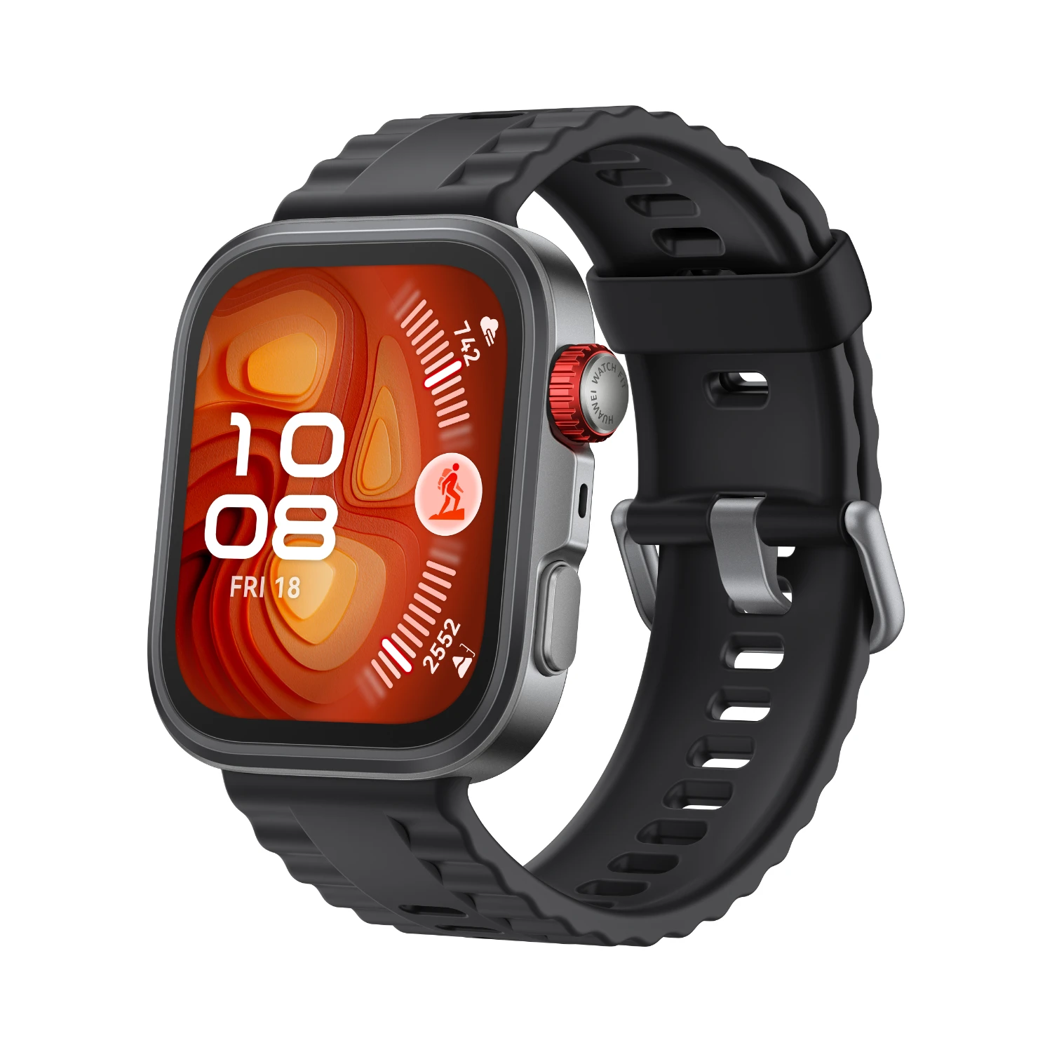 Golf Edition / 1.82 Inch AMOLED / 130-210 mm /Black Fluoroelastomer Strap / Mid-frame: Aluminum alloy  Bezel: Titanium alloy / 780 mAh / IP6X  5ATM / 55020FAA