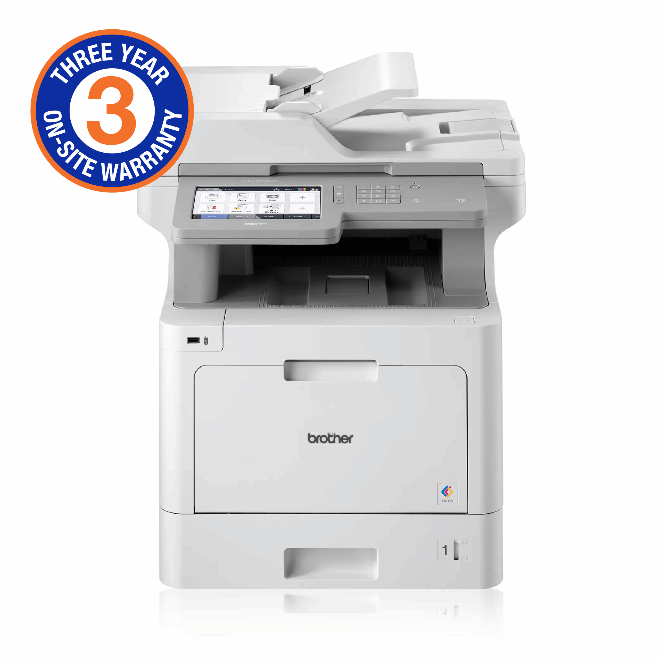 Brother High Speed Colour Laser Full Duplex MFC with wired and wireless printing capabilities (3YR Onsite)