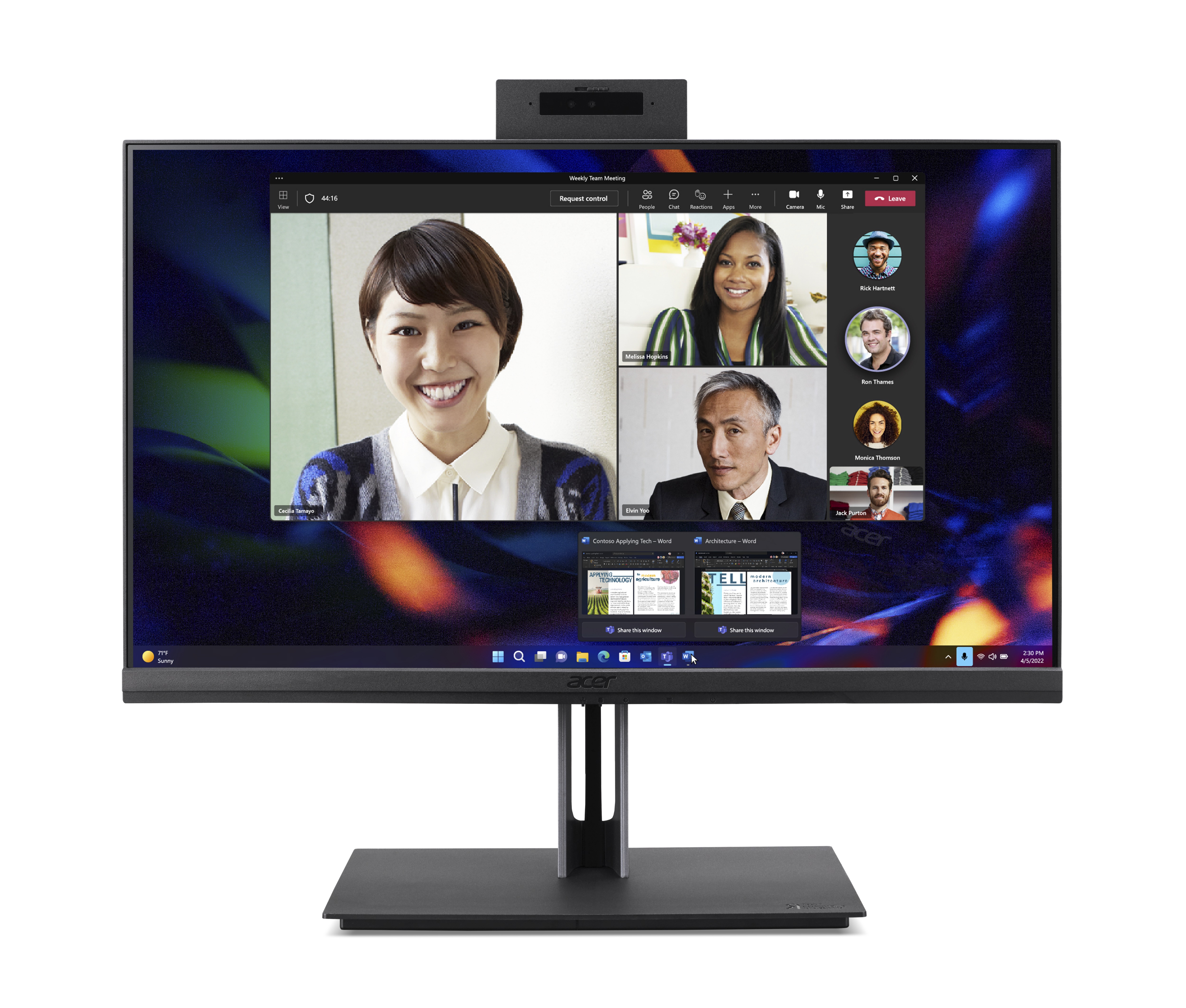 Acer AIO VZ4714G 23.8" FHD Non-Touch i5-13400 8GB DDR4 Memory 512GB SSD M.2 PCIe Wireless BT TPM 2.0 SD Card Reader 2.0 MP Full HD high-sense IR Camera USB Keyboard & Mouse Incl. Windows 11 Professional 3 Year Onsite Warranty