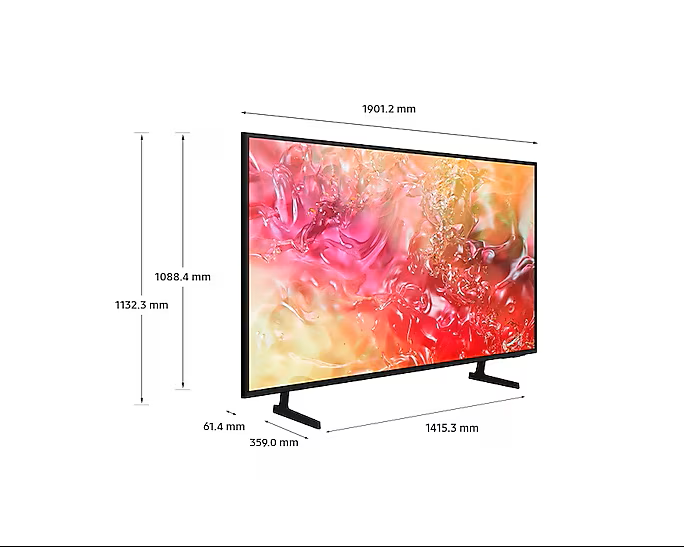 SAMSUNG 70" CRYSTAL UHD SERIES 8 SMART TV  4K UHD 3840x2160  MOTION XCELERATOR  DYNAMIC CRYSTAL COLOR  CRYSTAL PROCESSOR 4K  HDR  TIZEN OS  CONNECTSHARE MOVIE  HDMI X 3  USB X 1