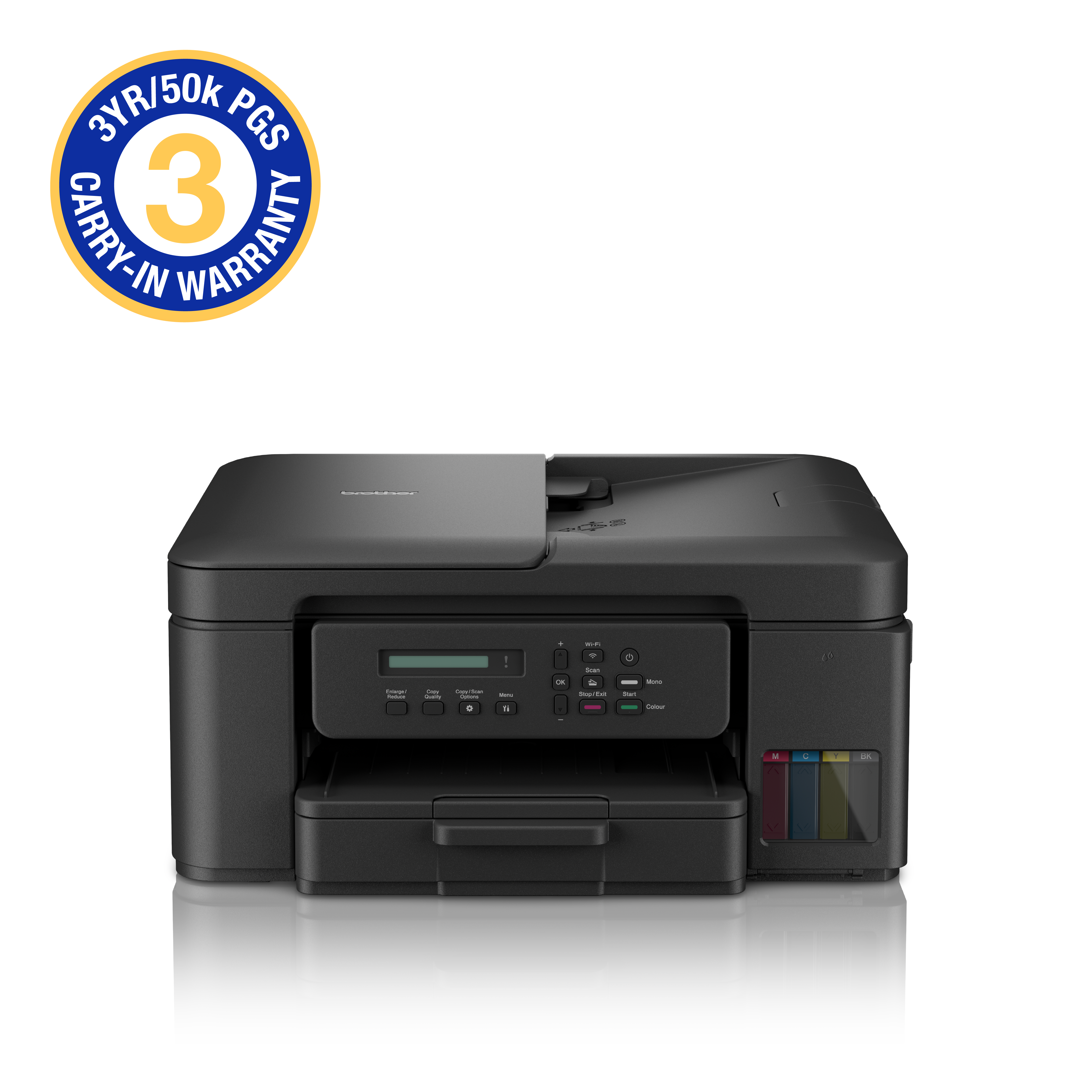 Brother DCP-T730DW 3-in-1 Ink Tank Printer with wireless networking capabilities/ duplex printing (3YR / 50 000 Page Carry In Warranty)