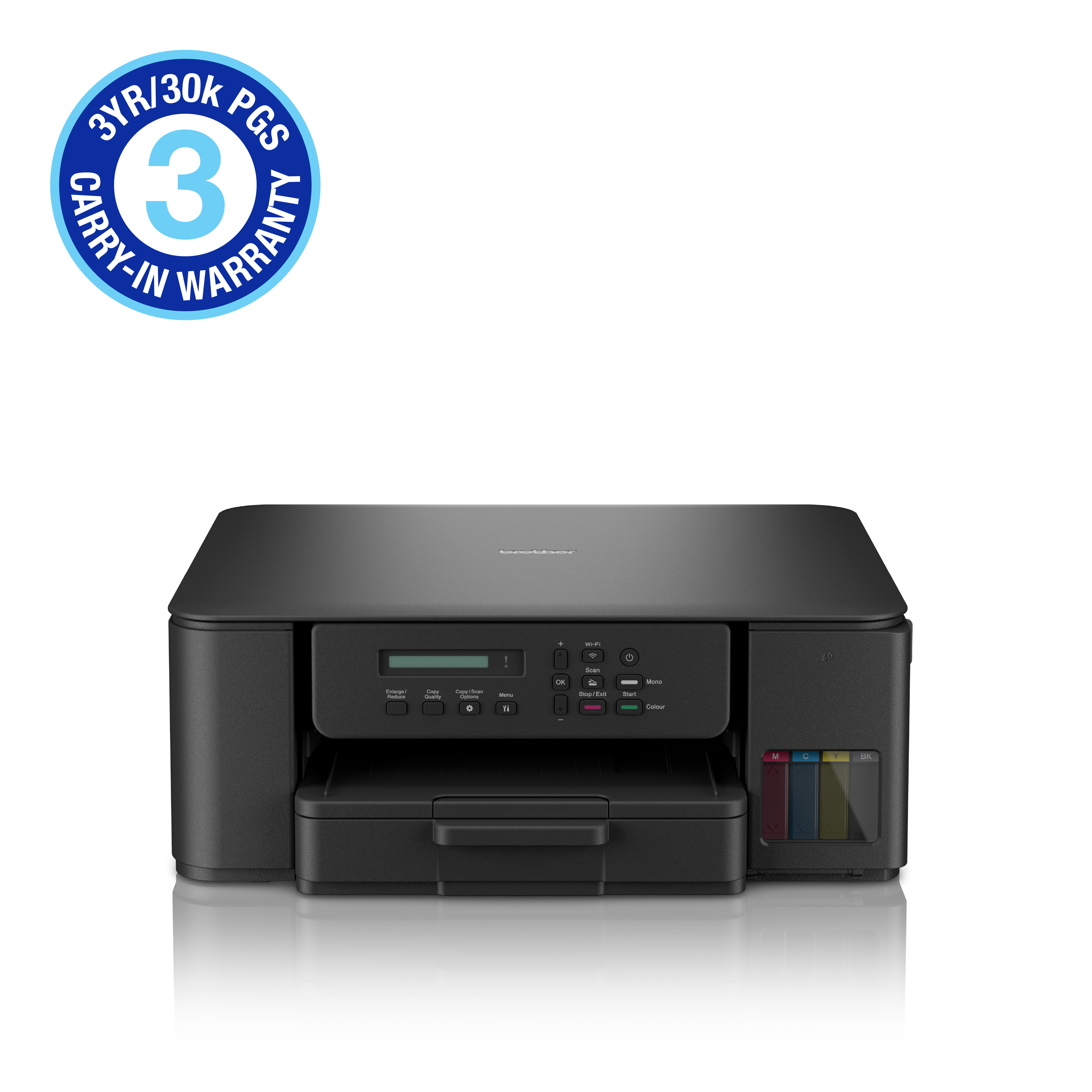 Brother DCP-T530DW 3-in-1 Ink Tank Printer/ duplex printing (3YR / 30 000 Page Carry In Warranty)