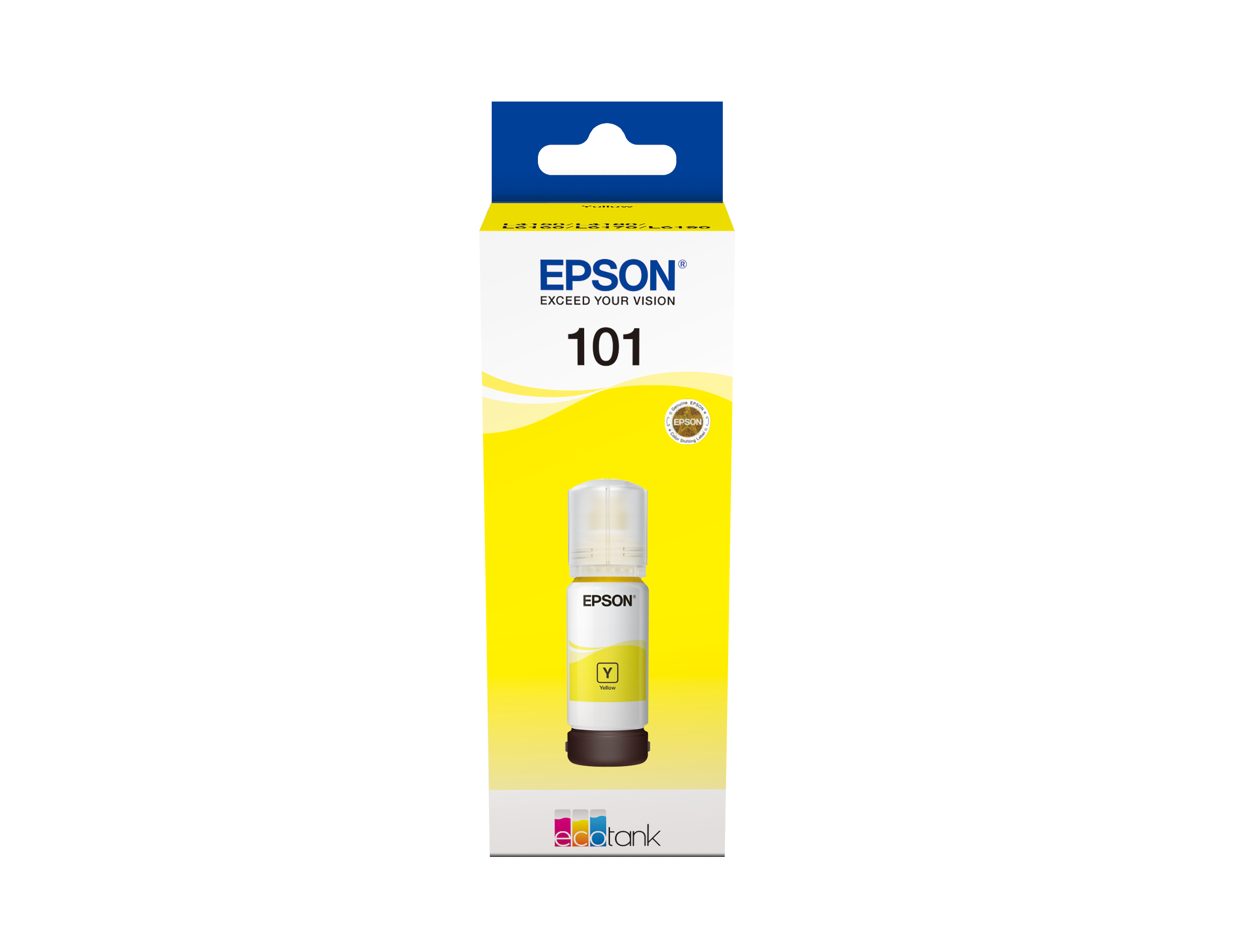 Epson 101 Ink Bottles Yellow 70ml Ecotank L4150 / L4156 / L4160 / L4260 / L6160 / L6170 / L6176 / L6190 / L6270 / L6290 / L6370 / L14150 6000 pages