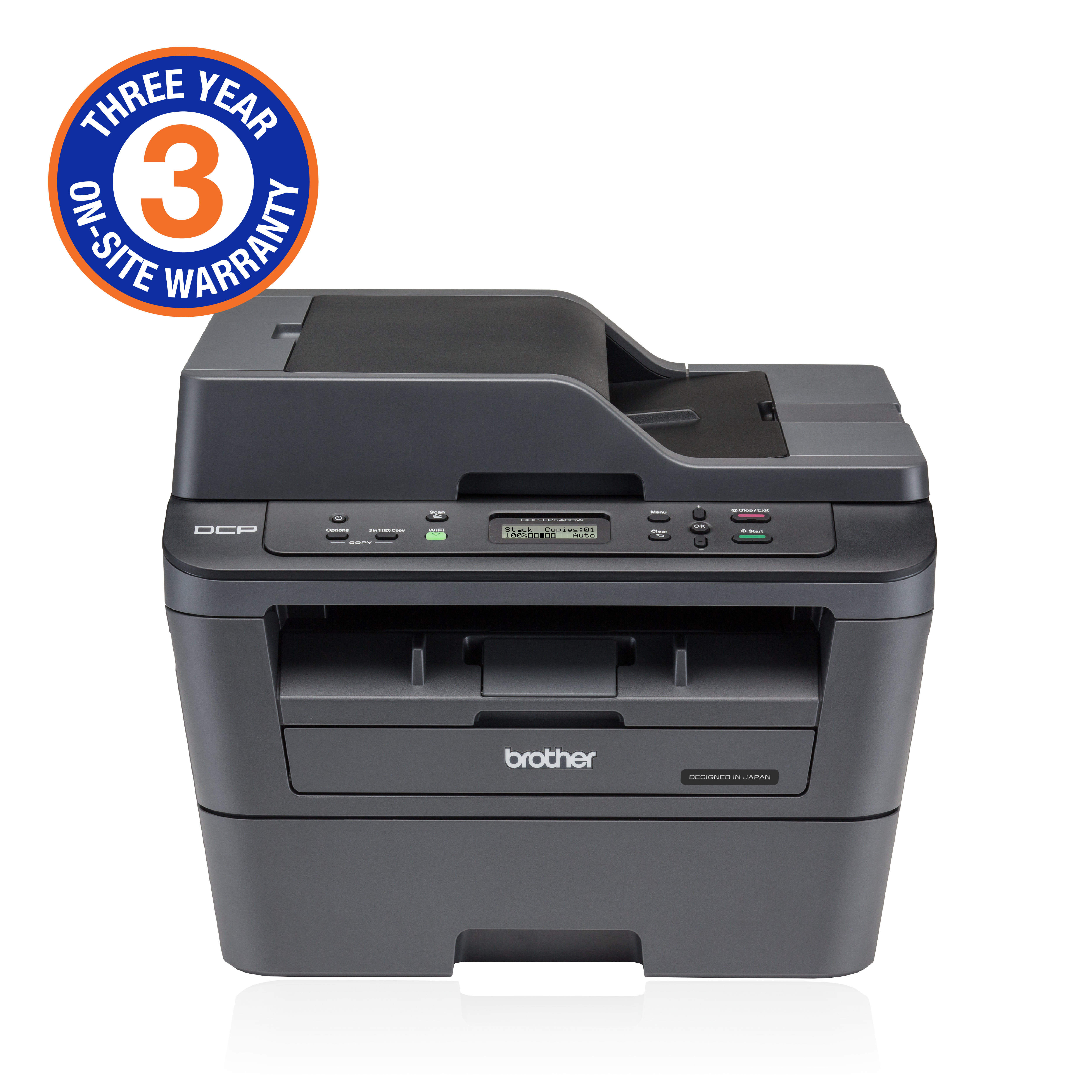 Brother Mid-Range Mono Laser with Duplex printing and wired and wireless printing capabilities (3YR onsite)