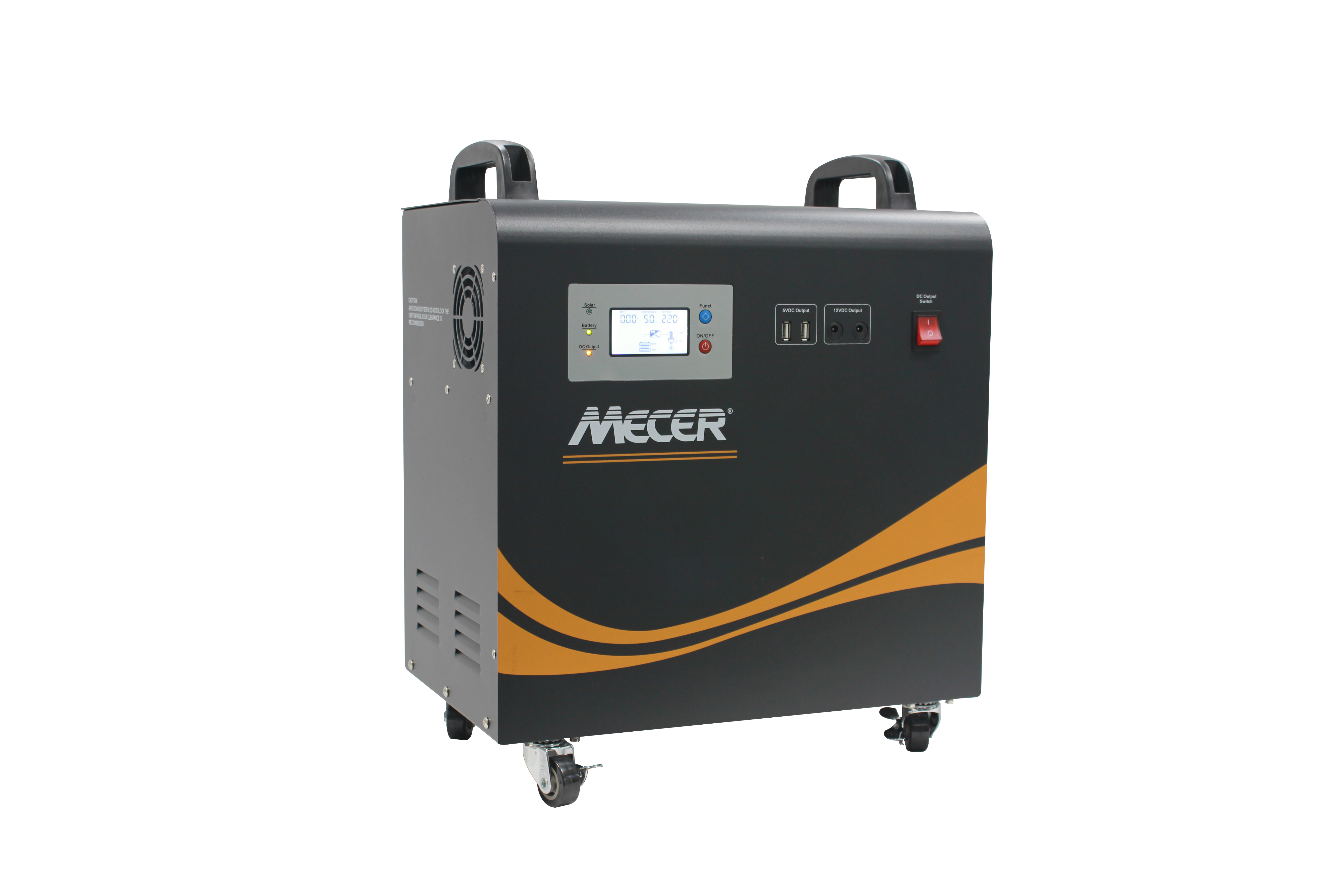 Mecer 2Kw 24V 2x100A Bat Pure Sine Wave includes 800W Solar charge Controller - Battery Warranty 6 Months