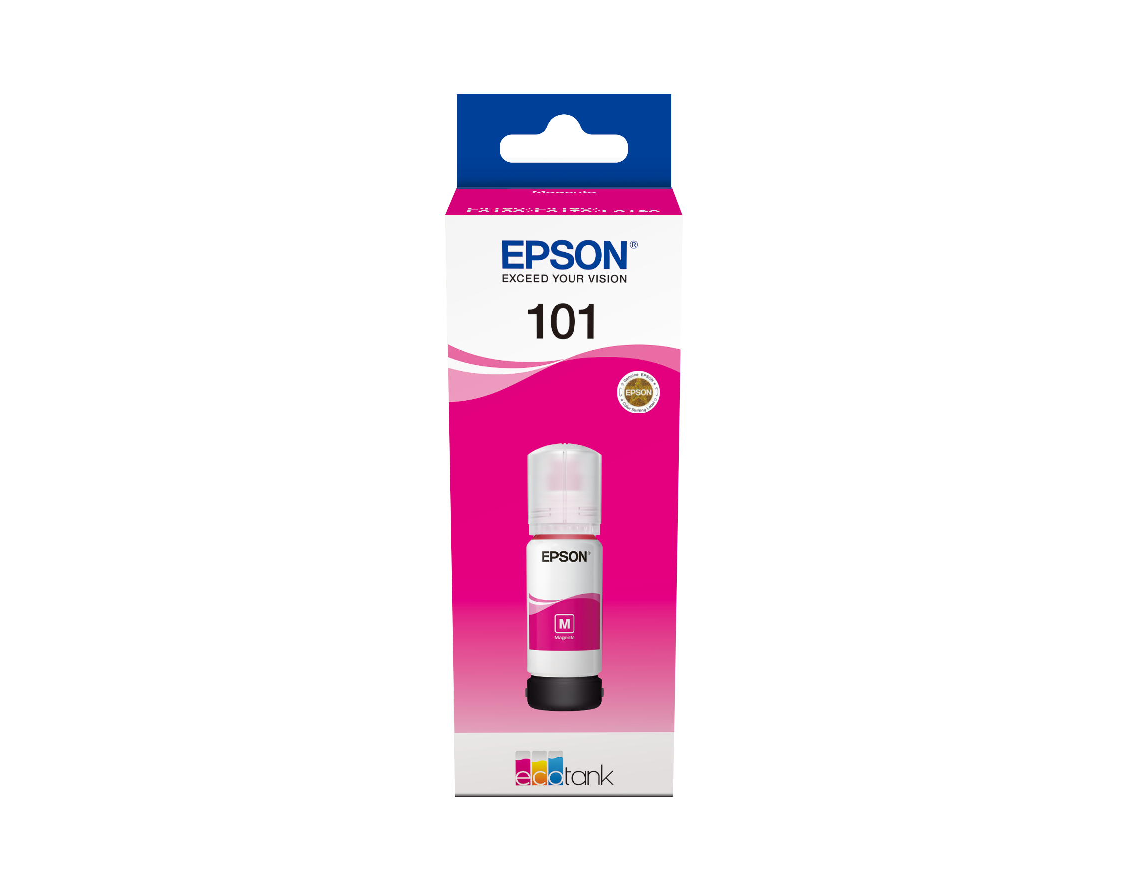 Epson 101 Ink Bottles Magenta 70ml Ecotank L4150 / L4156 / L4160 / L4260 / L6160 / L6170 / L6176 / L6190 / L6270 / L6290 / L6370 / L14150 6000 pages