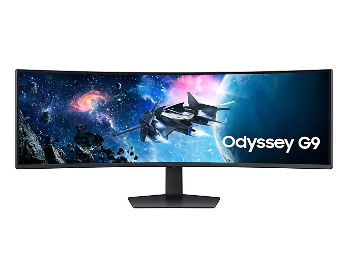 SAMSUNG 49 inches  Dual QHD (5120 x 1440)  240Hz  0.03ms (GtG)  VESA DisplayHDR True Black 400  OLED  32:9  HDMI 2.1  Micro HDMI  DisplayPort  USB-C Upstream and Downstream Ports  AMD FreeSync Premium Pro  Ergonomic Stand  Smart TV Apps  Samsung Gaming Hu