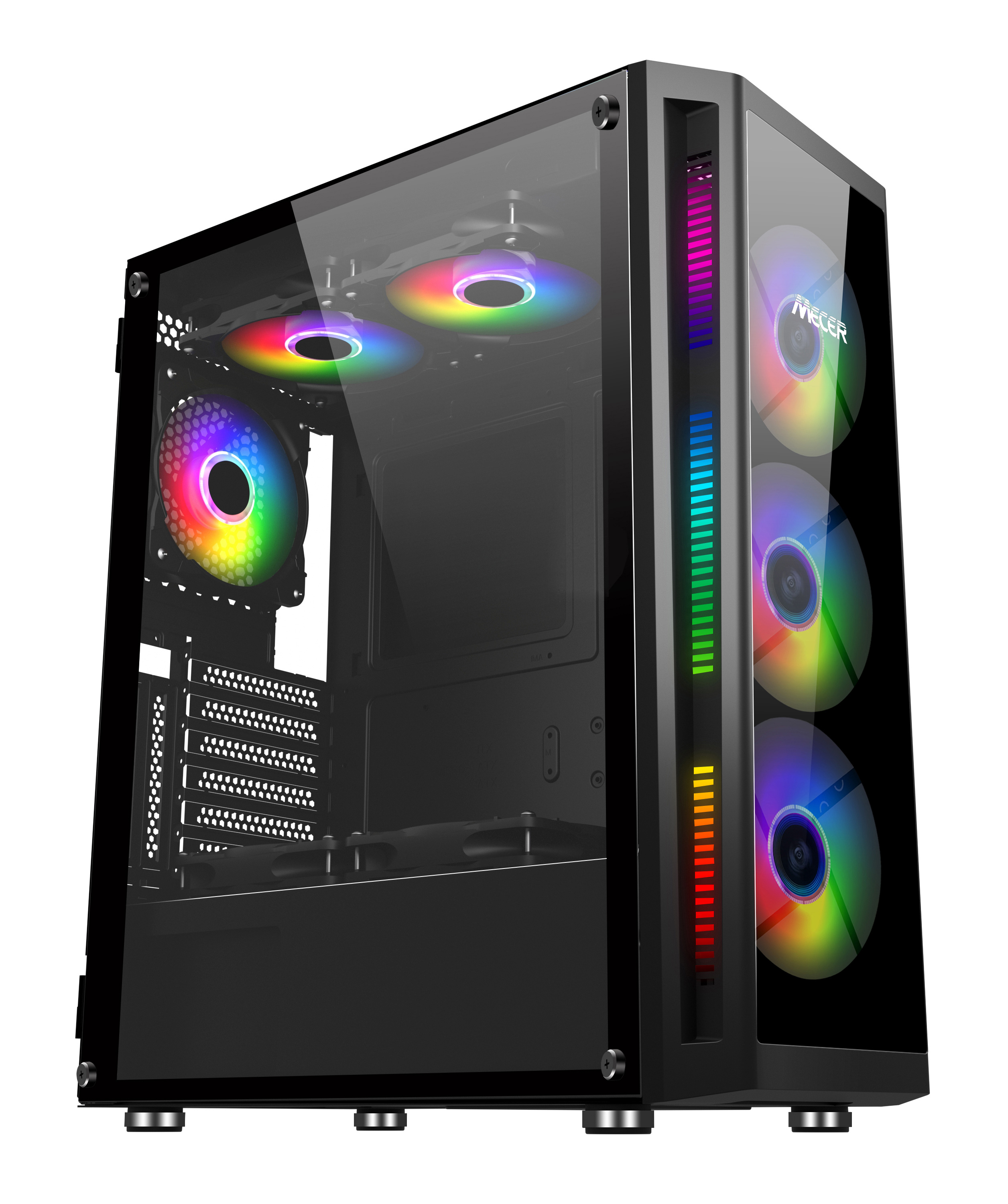 MECER Graphite Gaming ATX Case RGB (Excludes PSU).