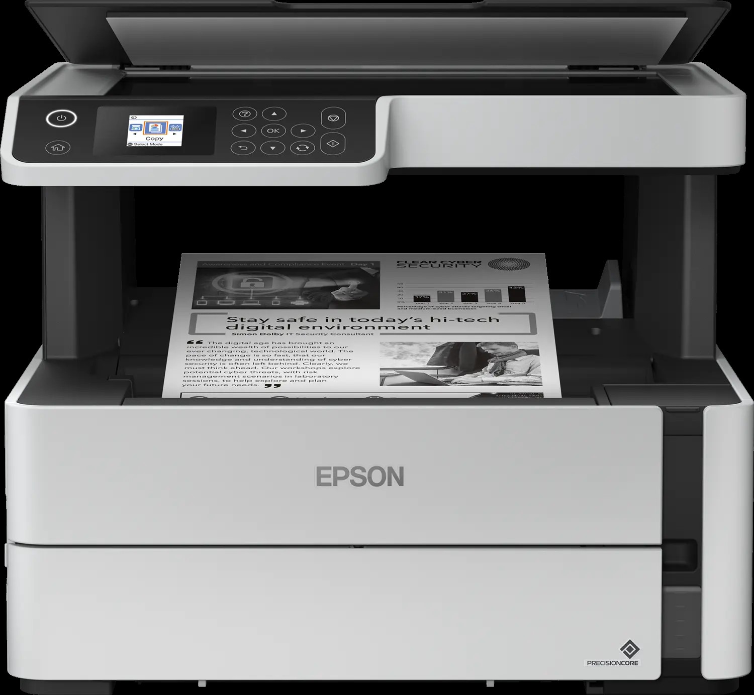 Epson 39ppm Mono A4 Print Scan Copy USB Wired Wireless WiFi Direct Ethernet Duplex Print Only incl 2 ink bottles