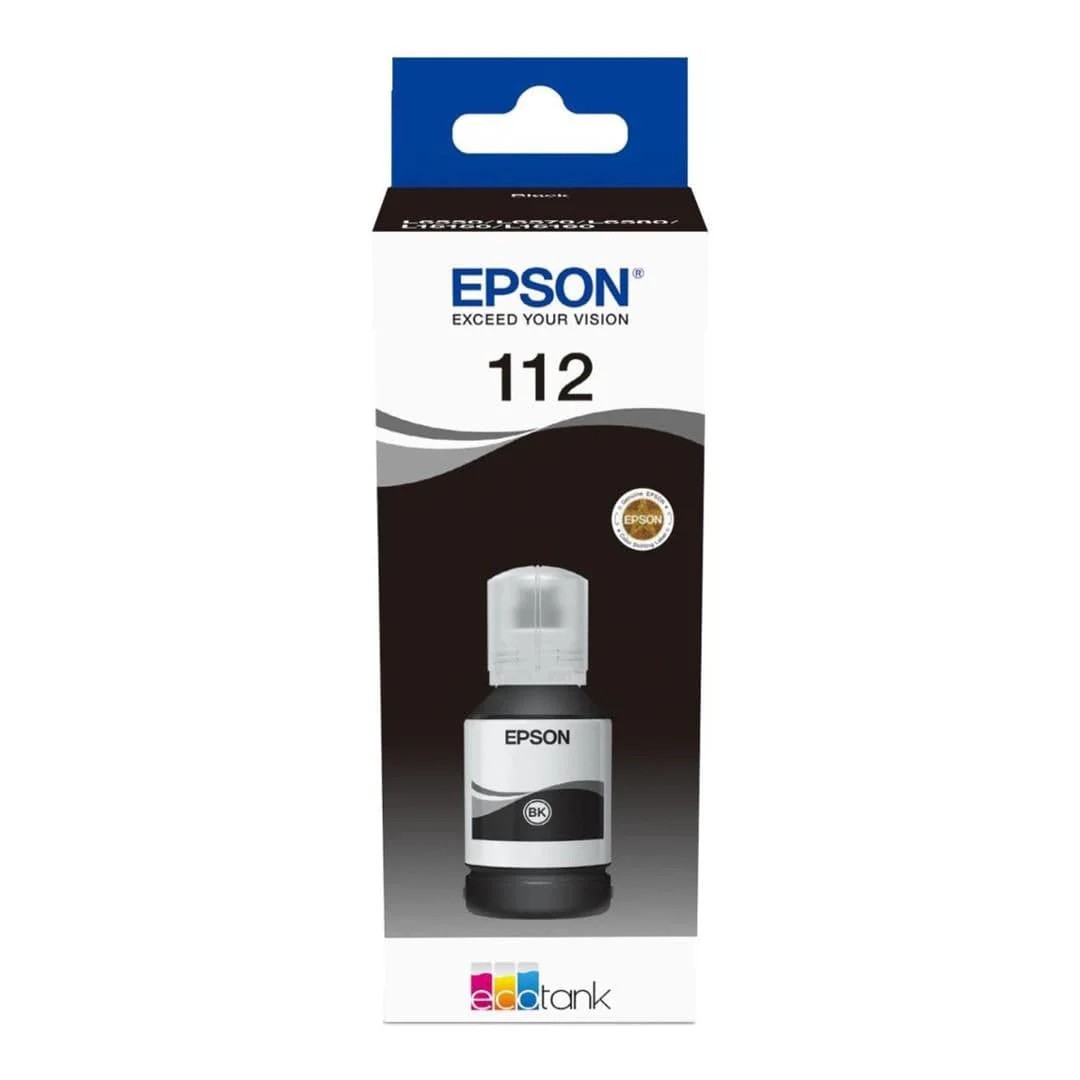 Epson 112 Ink Bottles Black 127ml L6580 / L15150 / L15160 7500 pages