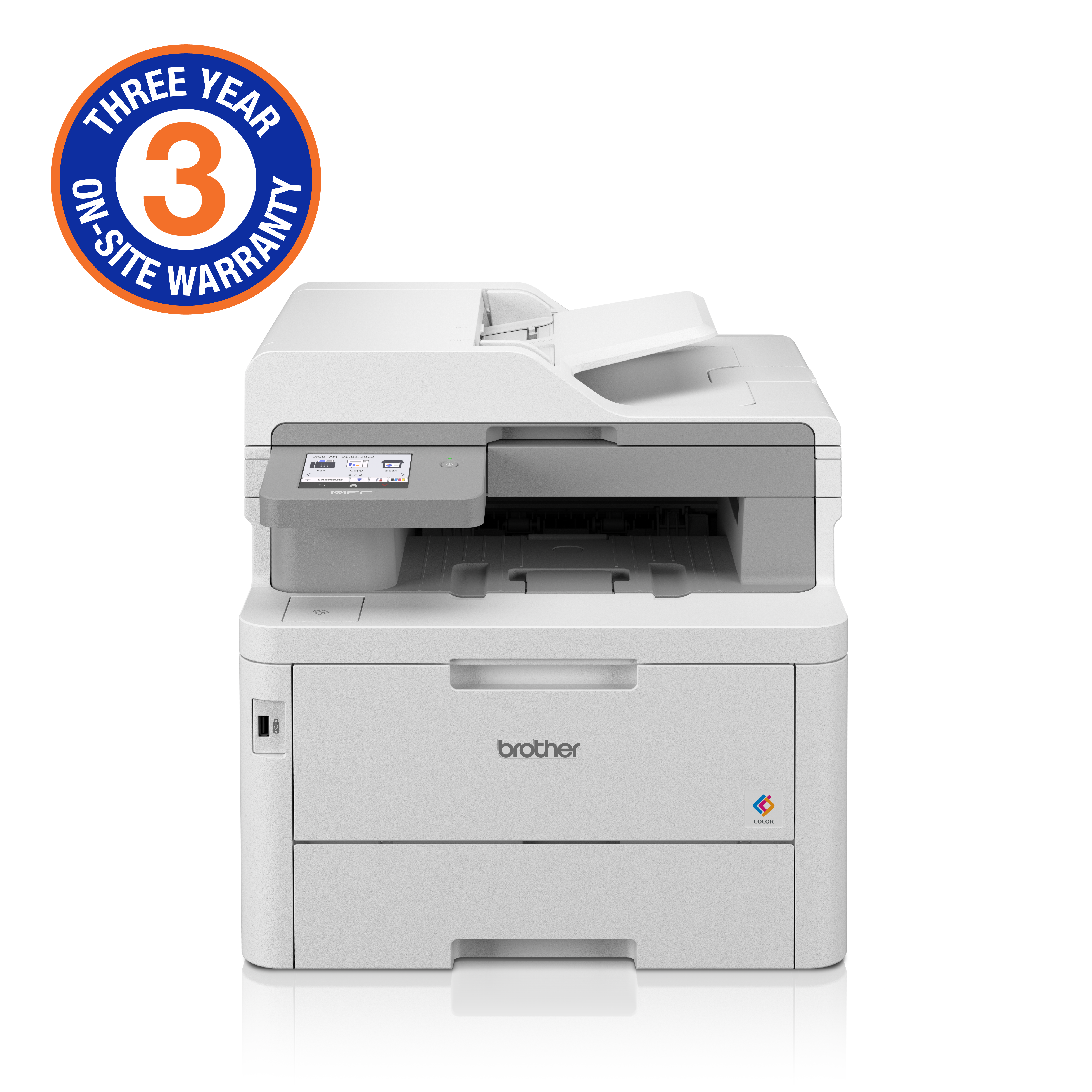 Brother High Speed Colour Laser MFC with wired and wireless printing capabilities (3YR Onsite)