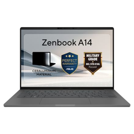 ASUS Zenbook A14 /14.0-inch/WUXGA (1920 x 1200) OLED 16:10/Snapdragon® X X1 26 100 Processor /Non-touch screen/32GB LPDDR5X on board/1TB M.2 NVMe™/Qualcomm® Adreno™ GPU / Wi-Fi 6E(802.11ax) (Triple band) 2*2 + Bluetooth® 5.3 Wireless Card / Backlit Chicle