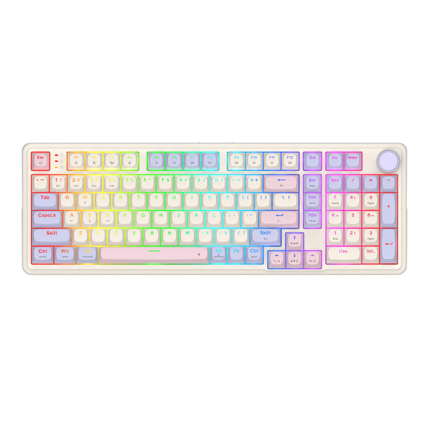 Redragon K768 EISA 100 RGB Wireless Gaming Keyboard - Lilac