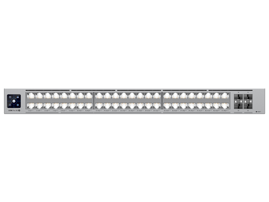 Ubiquiti UniFi Pro XG Switch 32 x 10Gbps 16 x 2.5Gbps PoE+++ 2SFP28 1080W | USW-Pro-XG-48-PoE