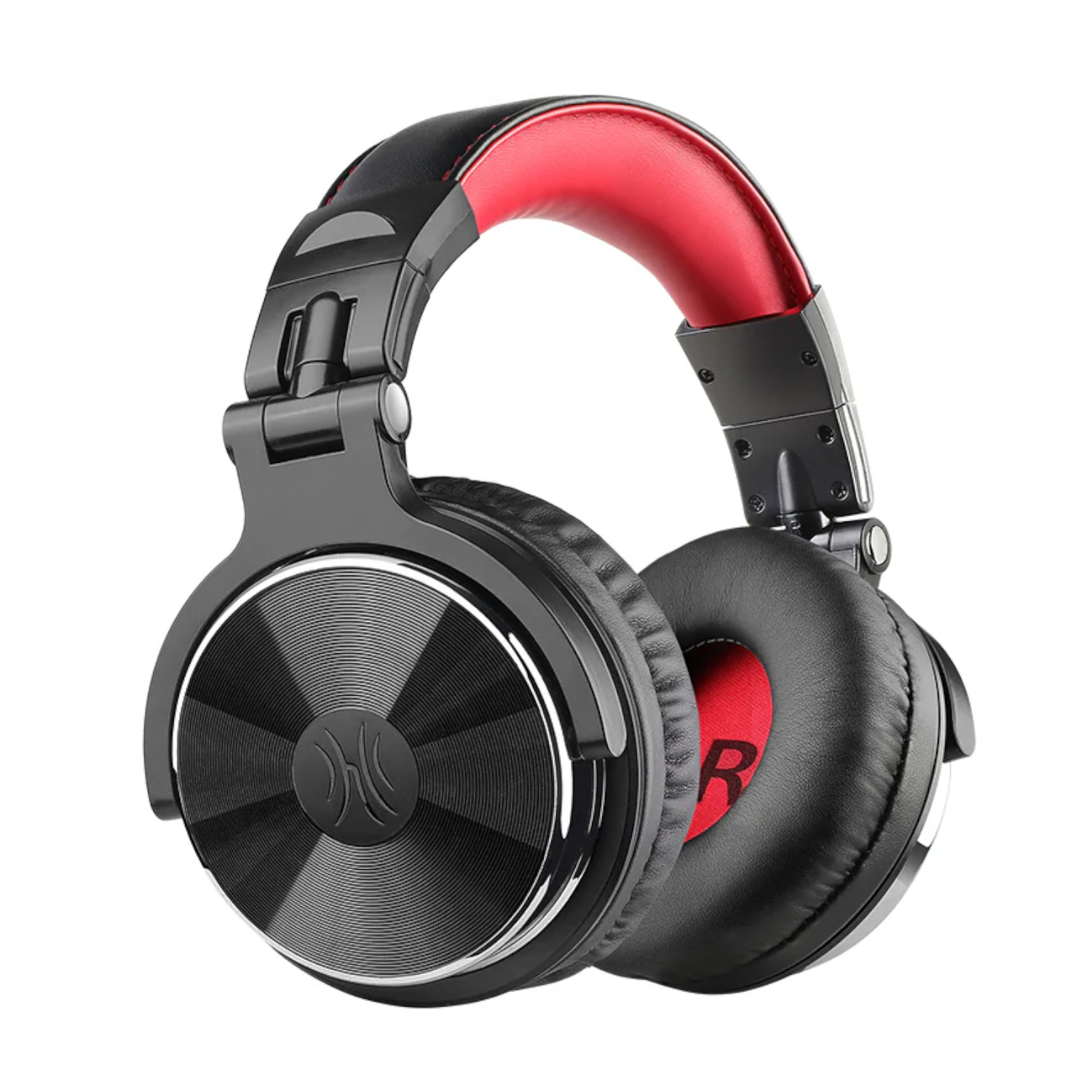 Oneodio Pro 10 Professional Wired Over Ear DJ and Studio Monitoring Headphones - Red-Black