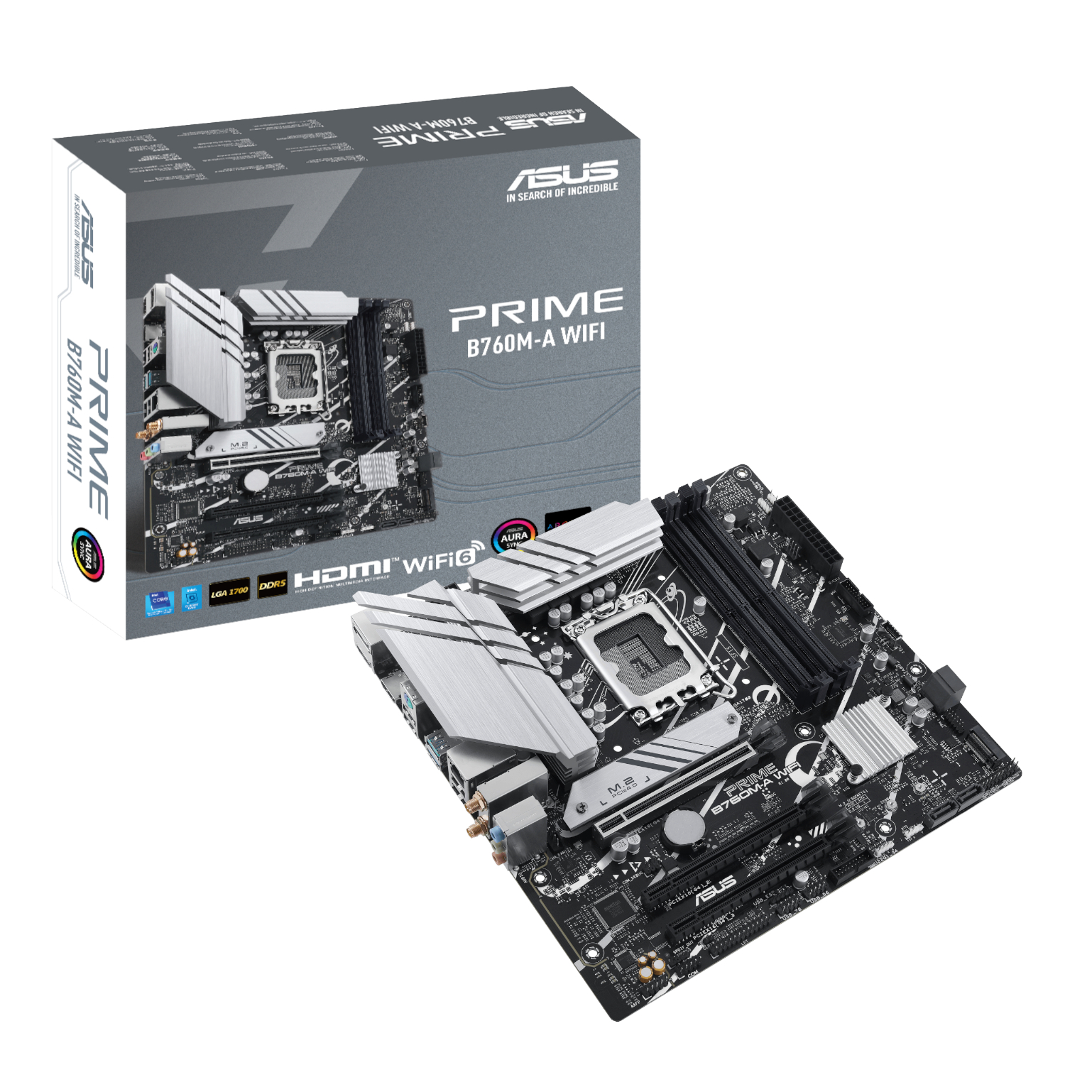 ASUS PRIME B760M-A WIFI LGA 1700 M-ATX Gaming Motherboard