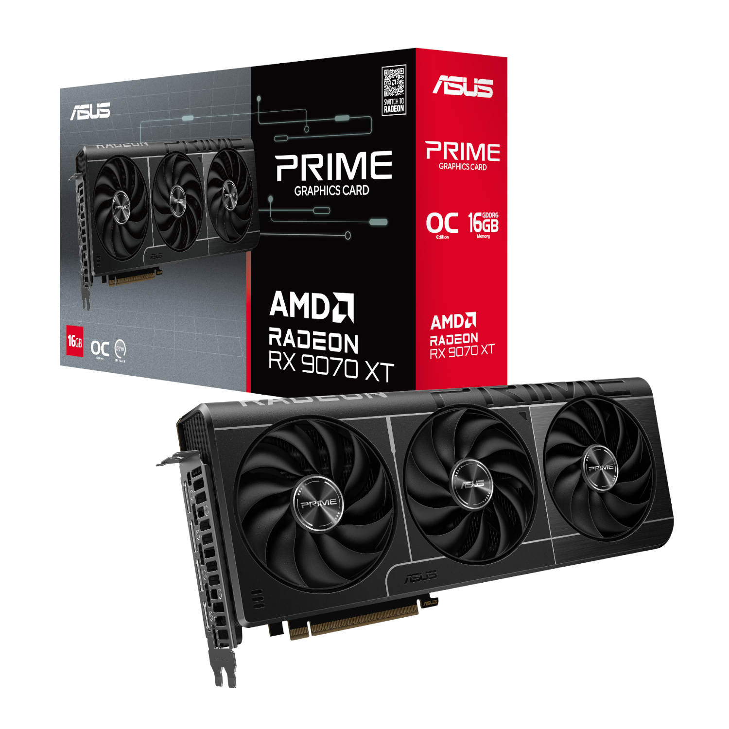 ASUS Radeon RX9070XT PRIME 16GB OC Graphics Card