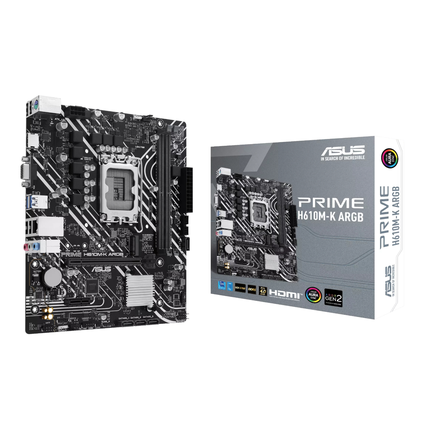 ASUS PRIME H610M-K ARGB LGA 1700 M-ATX Gaming Motherboard