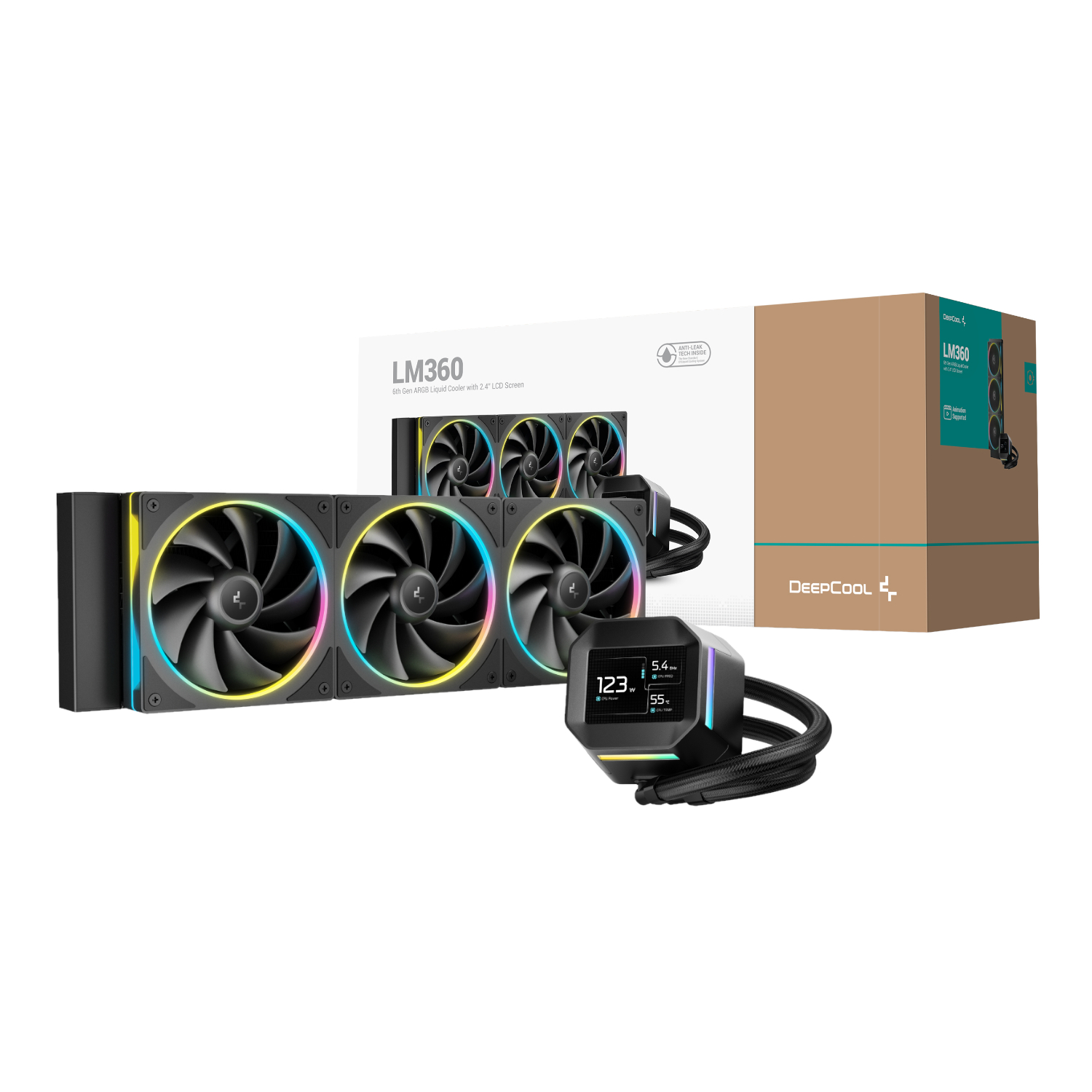 DeepCool LM360 360 ARGB Liquid Cooler Black