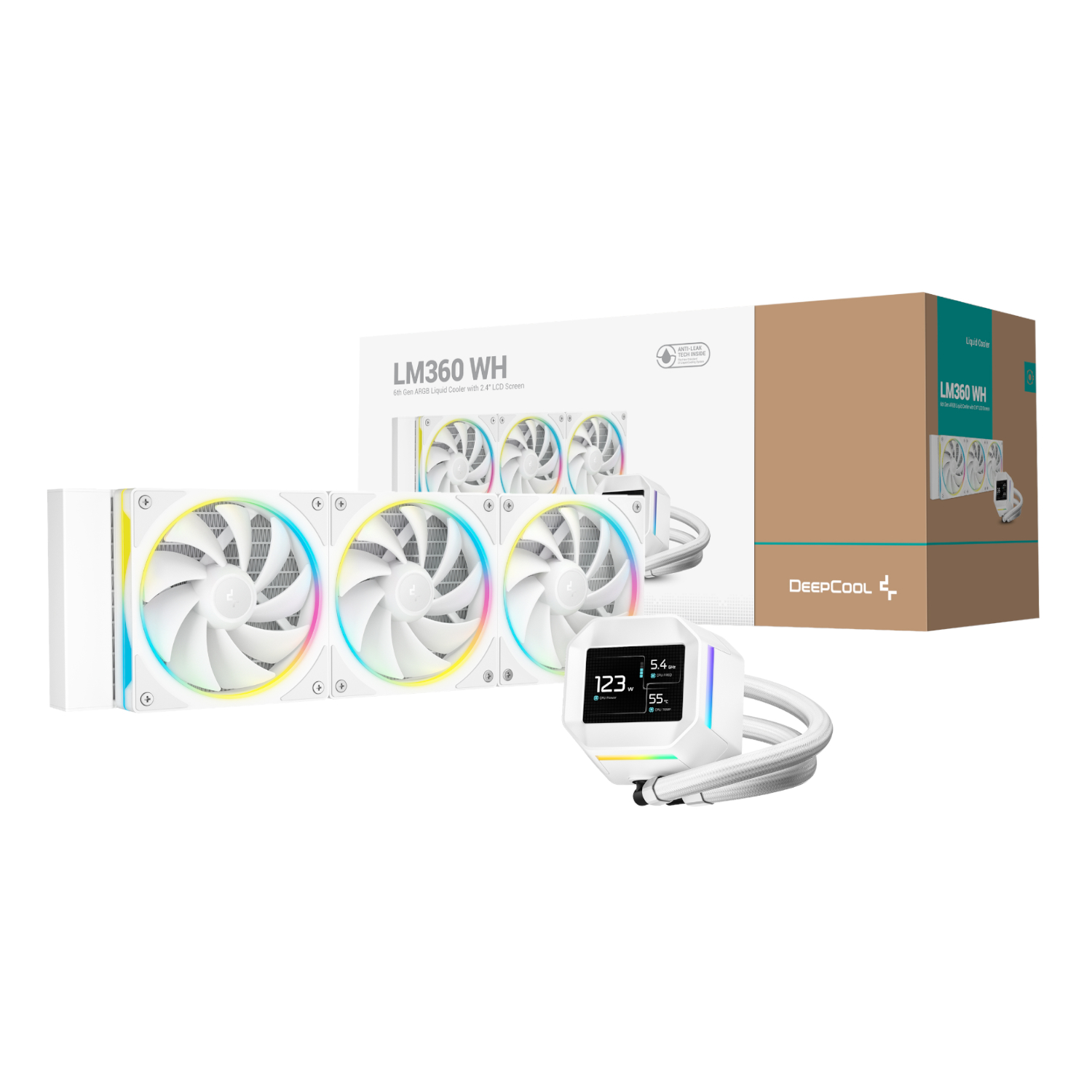DeepCool LM360 360 ARGB Liquid Cooler White