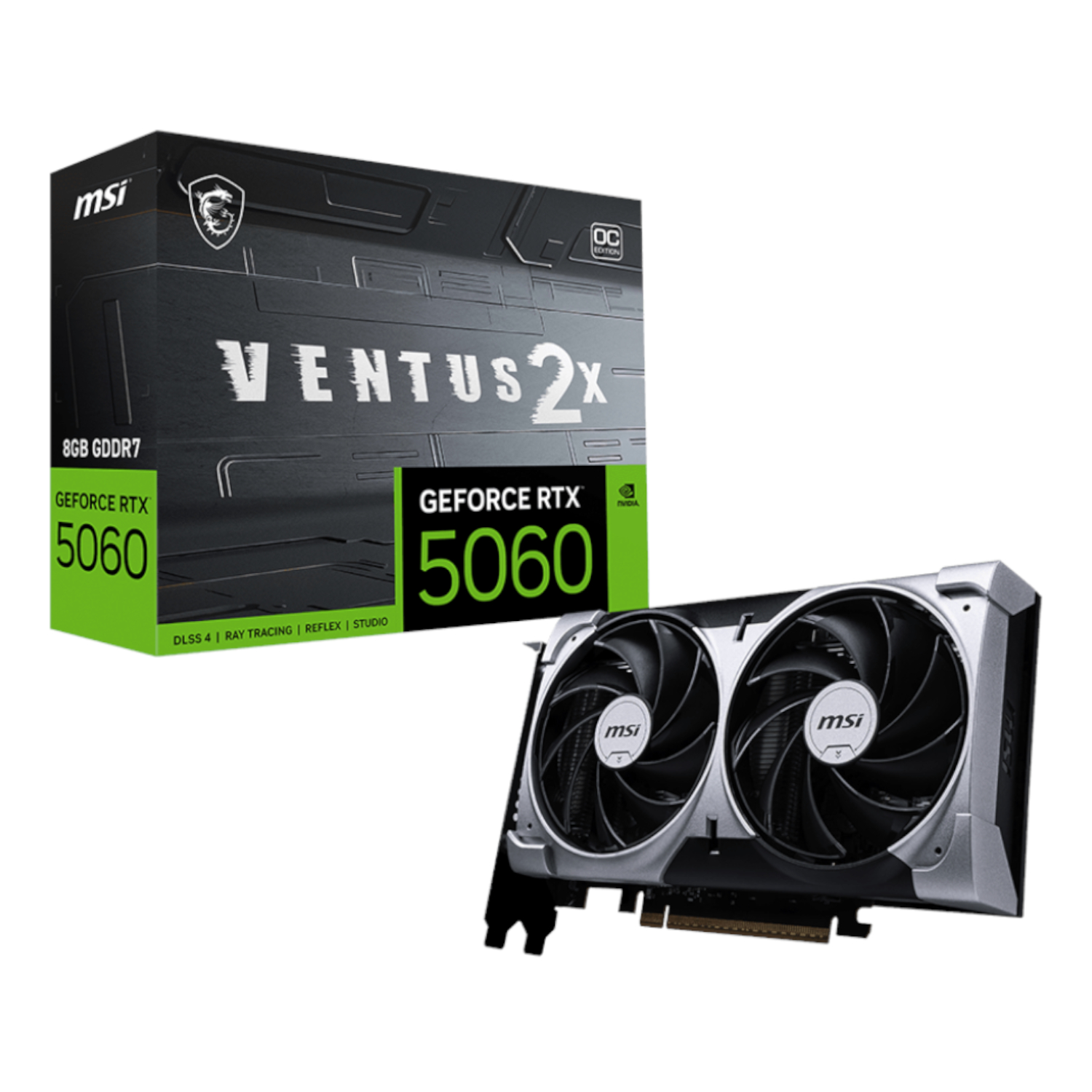 MSI Nvidia GeForce RTX 5060 VENTUS 2X OC 8GB Graphics Card