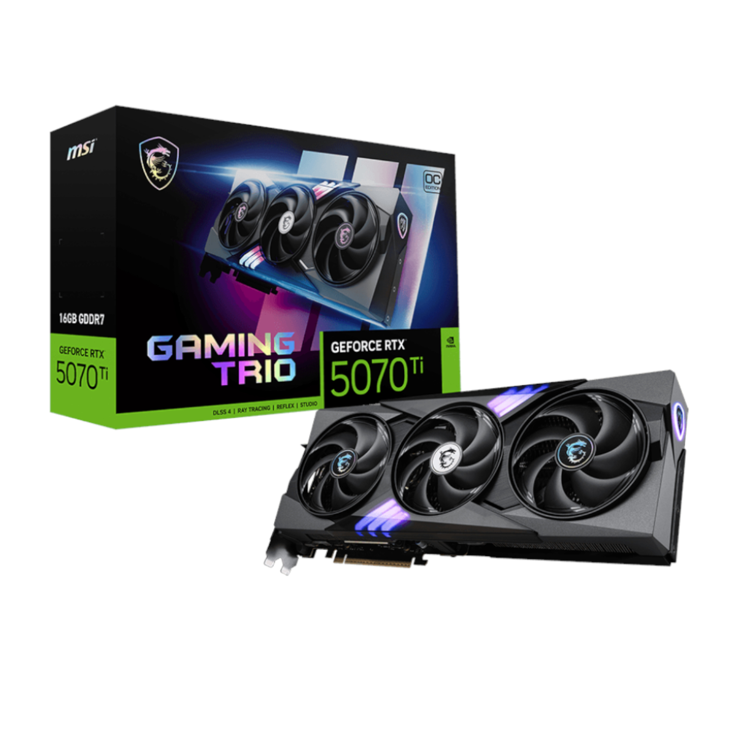 MSI Nvidia GeForce RTX 5070Ti Gaming Trio OC Plus 16GB GDDR7 Graphics Card