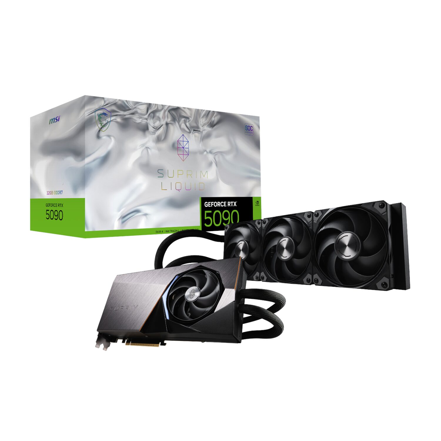 MSI Nvidia GeForce RTX 5090 SUPRIM LIQUID SOC 32GB GDDR7 Graphics Card