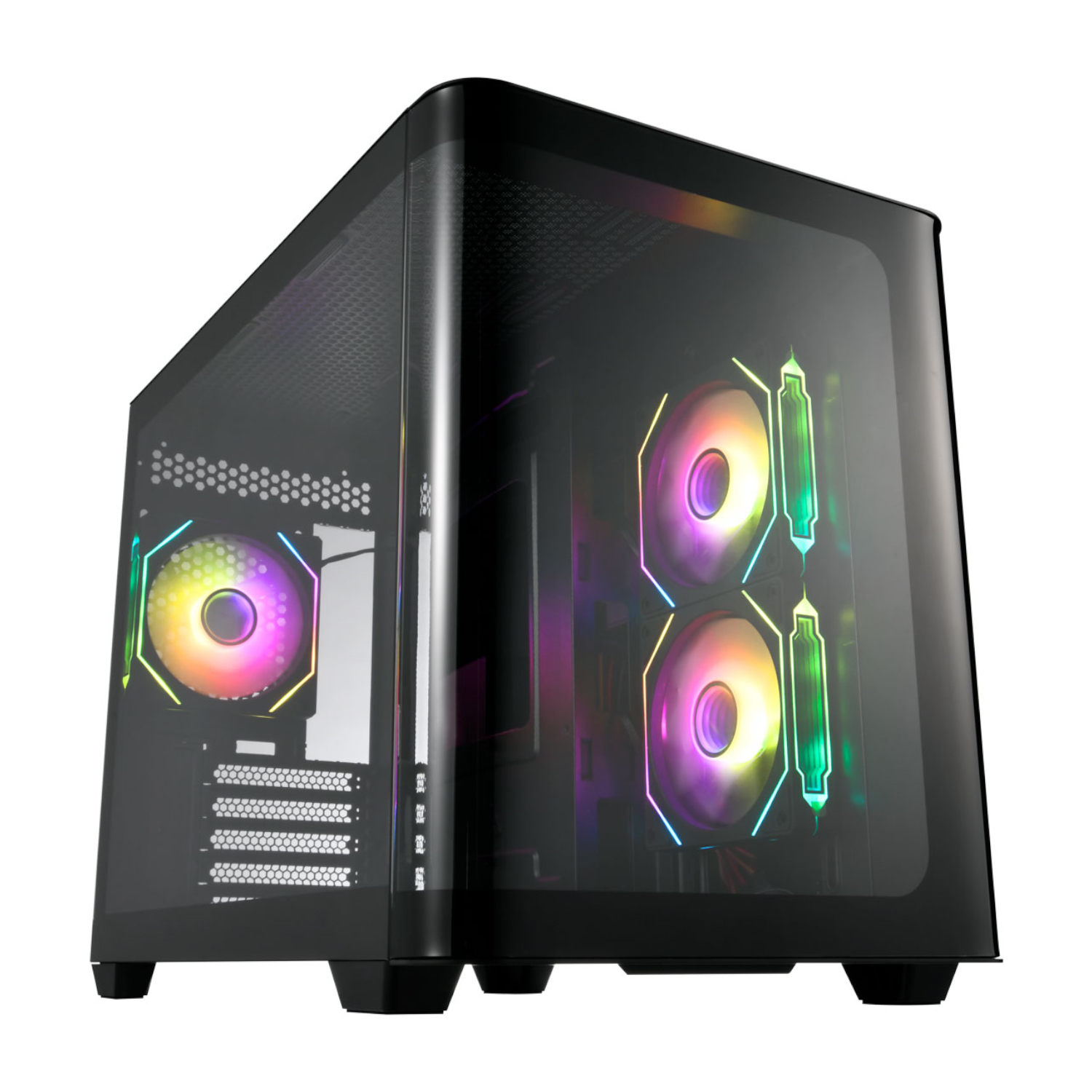 FSP S380 M-ATX Mid Tower Gaming Chassis - Black
