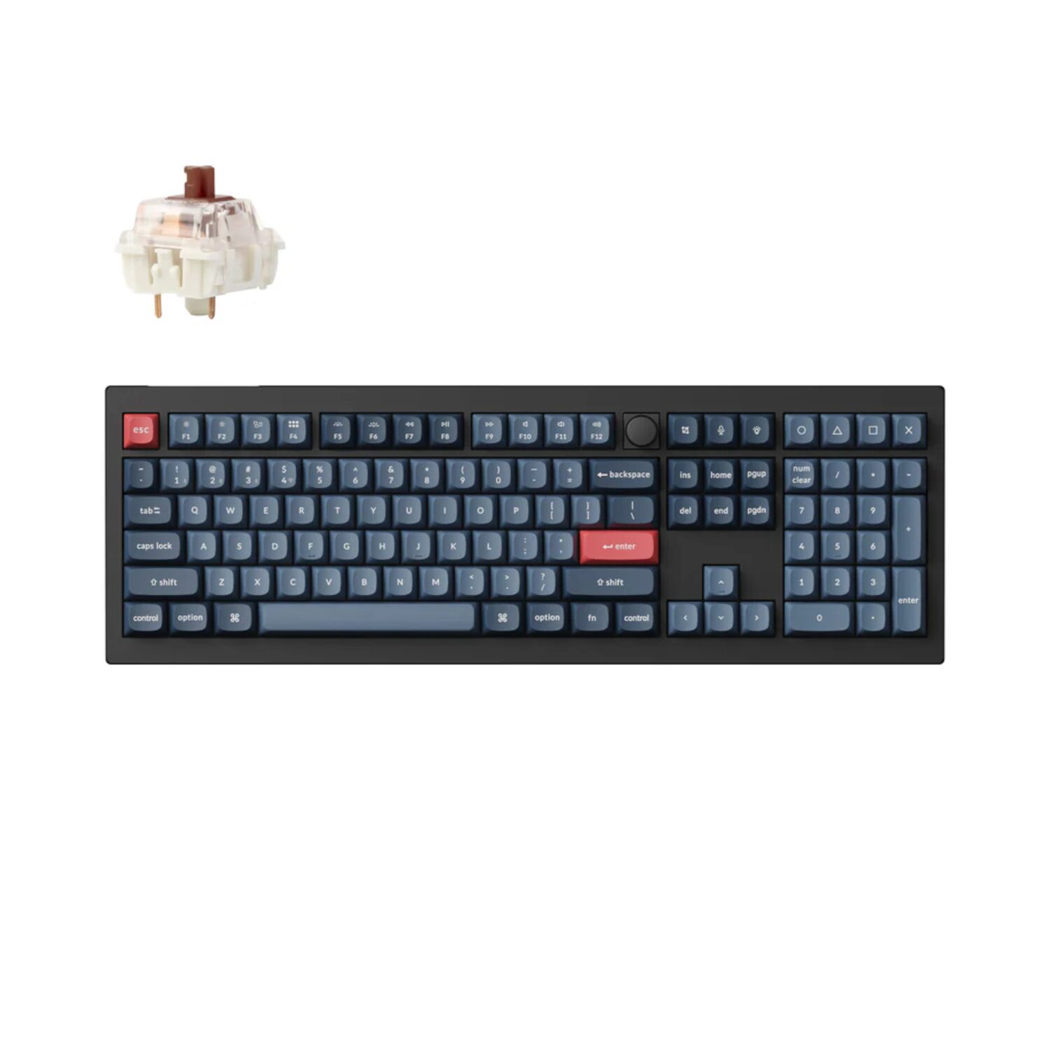 Keychron V6 MAX Full Layout Brown Switch Hot-Swap Gateron Jupiter RGB Wireless Keyboard