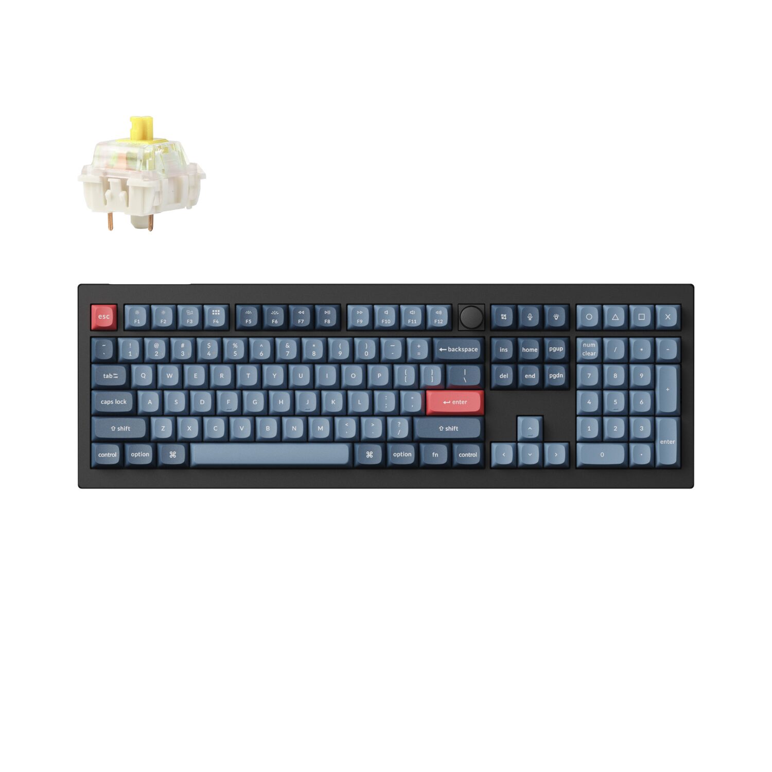 Keychron V6 MAX Full Layout Banana Switch Hot-Swap Gateron Jupiter RGB Wireless Keyboard